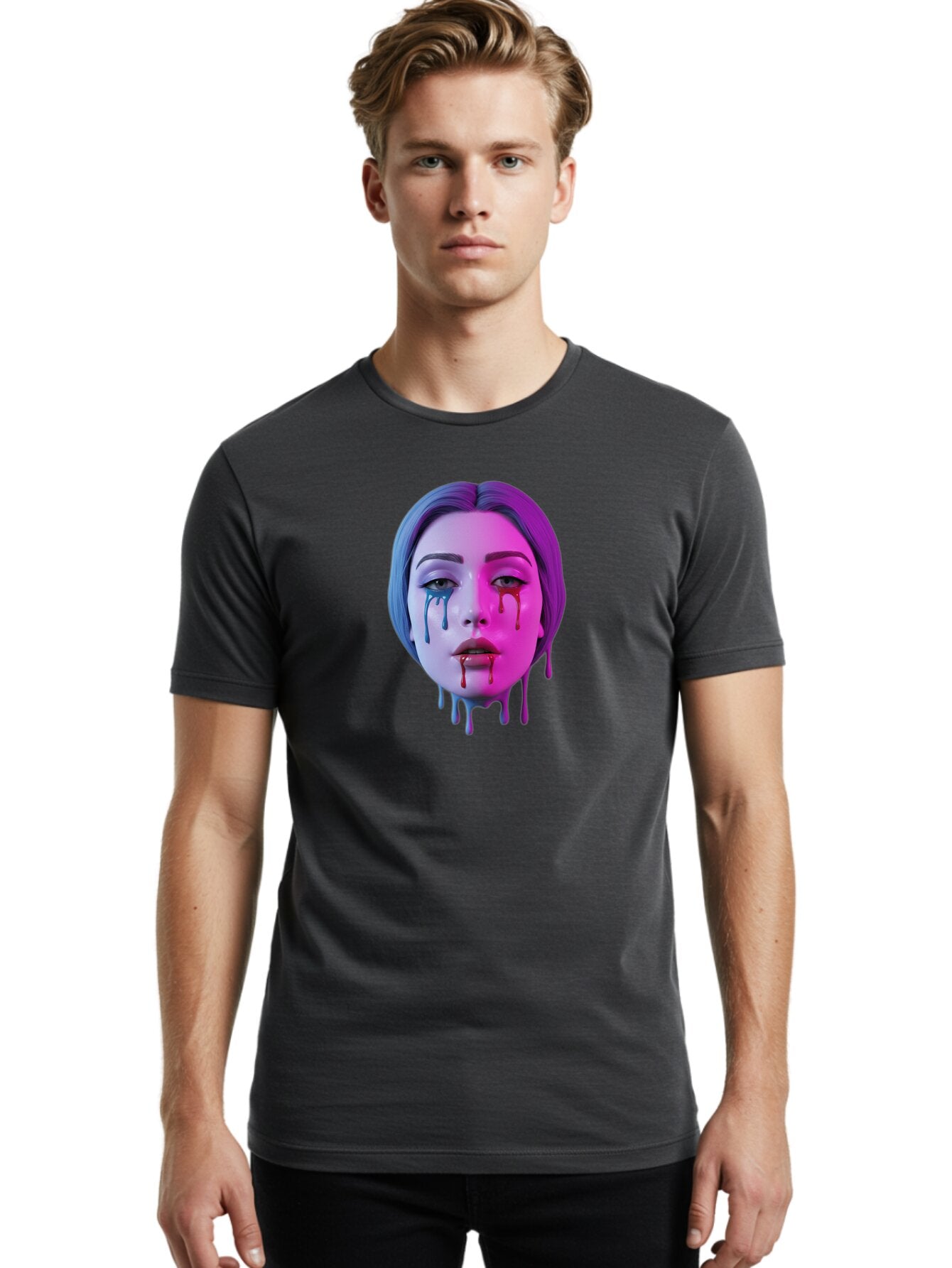 Melting-Mannequin-Head Men'S Graphic Tee, 100% Cotton, Comfortable Casual Summer Wear, Machine Washable, Vintage Camera, Old Camera, Antique Camera, Black Camera, Classic Photography, Photography Equipment, Nostalgic Device, Film Camera, Bar140 26