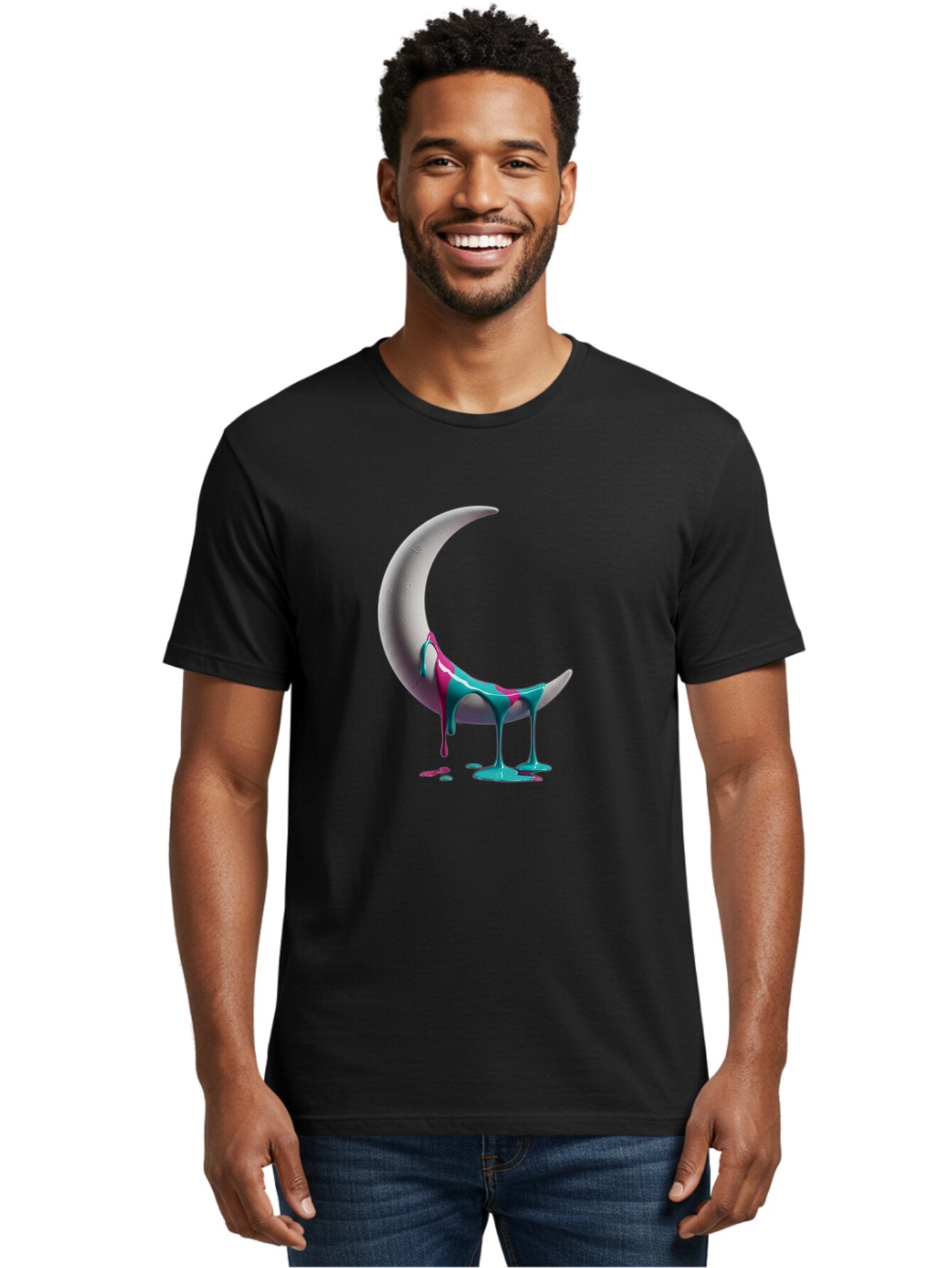 Melting-Moon-1 Men'S Graphic Tee, 100% Cotton, Comfortable Casual Summer Wear, Machine Washable, Vintage Camera, Old Camera, Antique Camera, Black Camera, Classic Photography, Photography Equipment, Nostalgic Device, Film Camera, Camera Art Bar141 18