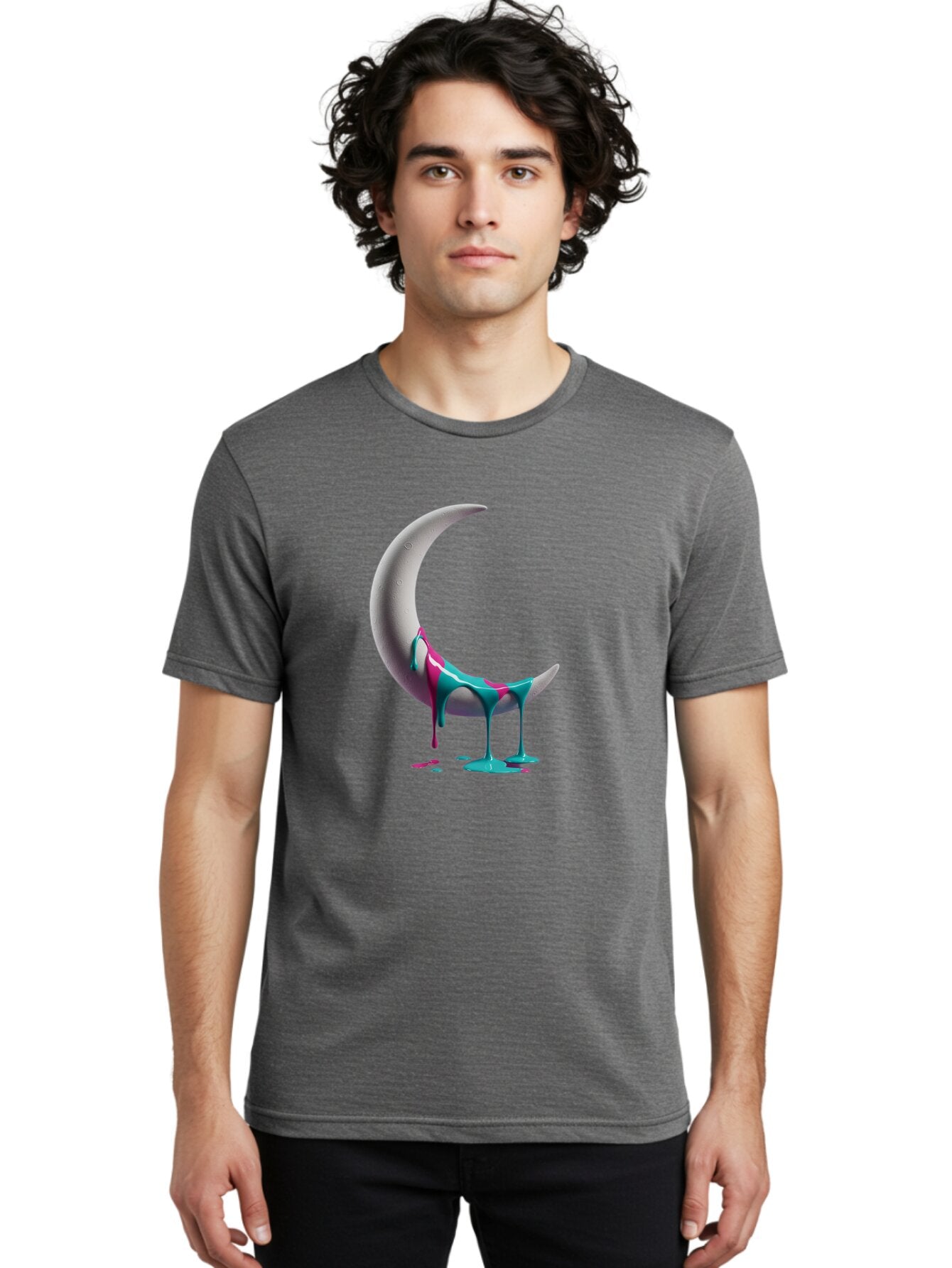 Melting-Moon-1 Men'S Graphic Tee, 100% Cotton, Comfortable Casual Summer Wear, Machine Washable, Vintage Camera, Old Camera, Antique Camera, Black Camera, Classic Photography, Photography Equipment, Nostalgic Device, Film Camera, Camera Art Bar141 23
