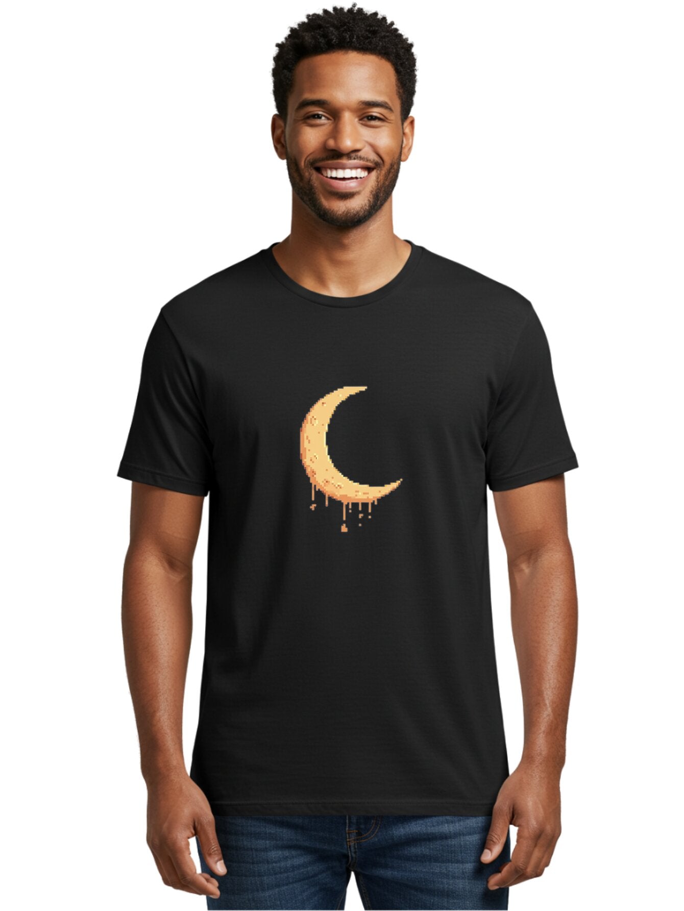 Melting-Moon-2 Men'S Graphic Tee, 100% Cotton, Comfortable Casual Summer Wear, Machine Washable, Vintage Camera, Old Camera, Antique Camera, Black Camera, Classic Photography, Photography Equipment, Nostalgic Device, Film Camera, Camera Art Bar142 22