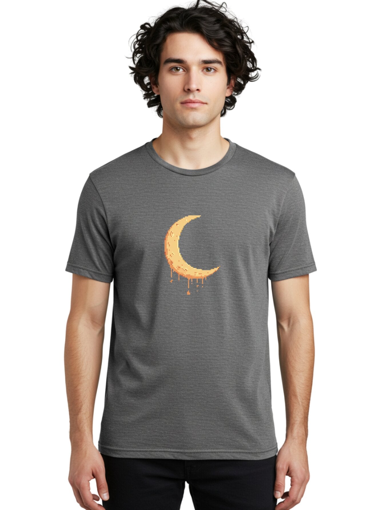 Melting-Moon-2 Men'S Graphic Tee, 100% Cotton, Comfortable Casual Summer Wear, Machine Washable, Vintage Camera, Old Camera, Antique Camera, Black Camera, Classic Photography, Photography Equipment, Nostalgic Device, Film Camera, Camera Art Bar142 23