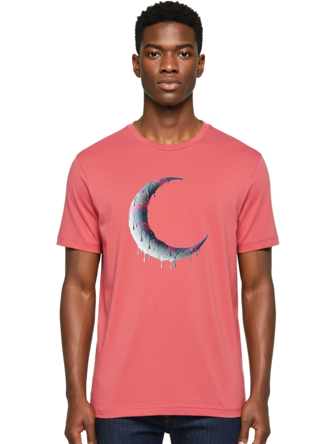 Melting-Moon-3 Men'S Graphic Tee, 100% Cotton, Comfortable Casual Summer Wear, Machine Washable, Vintage Camera, Old Camera, Antique Camera, Black Camera, Classic Photography, Photography Equipment, Nostalgic Device, Film Camera, Camera Art Bar143 29