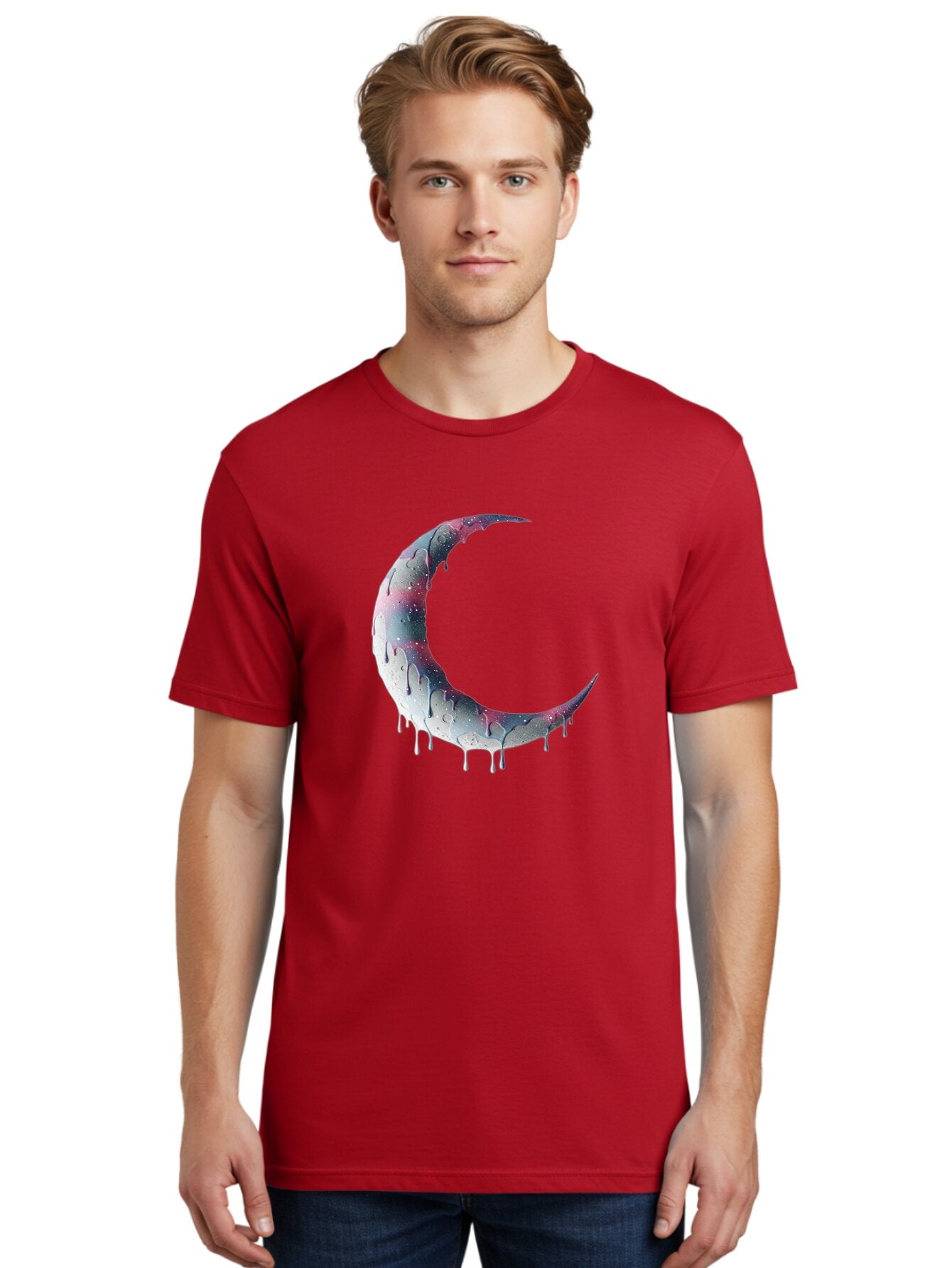 Melting-Moon-3 Men'S Graphic Tee, 100% Cotton, Comfortable Casual Summer Wear, Machine Washable, Vintage Camera, Old Camera, Antique Camera, Black Camera, Classic Photography, Photography Equipment, Nostalgic Device, Film Camera, Camera Art Bar143 16