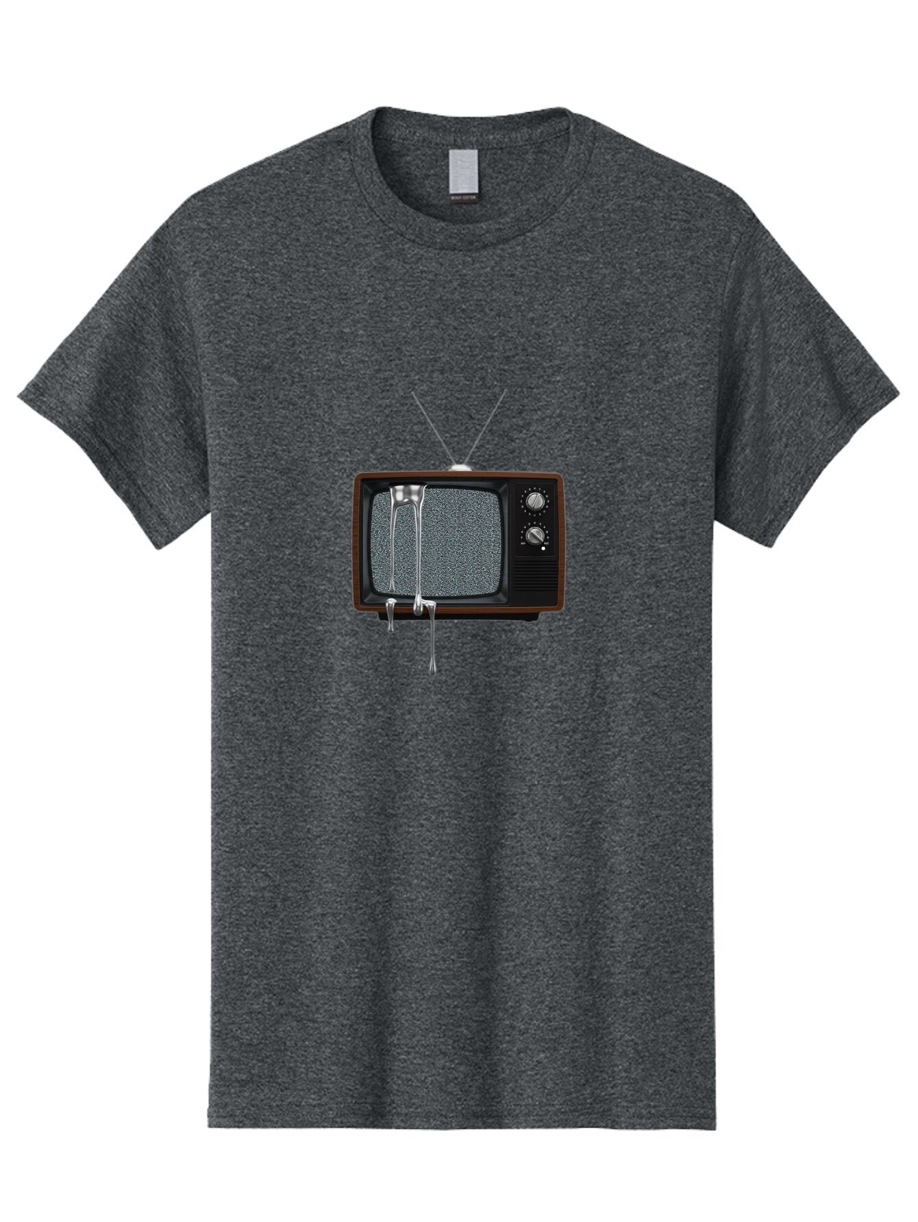 Melting-Tv Men'S Graphic Tee, 100% Cotton, Comfortable Casual Summer Wear, Machine Washable, Vintage Camera, Old Camera, Antique Camera, Black Camera, Classic Photography, Photography Equipment, Nostalgic Device, Film Camera, Camera Art Bar146 13