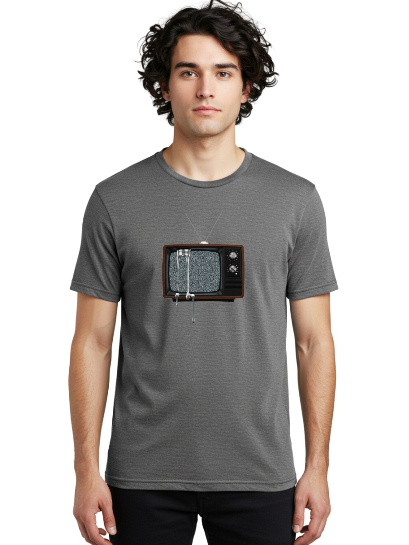 Melting-Tv Men'S Graphic Tee, 100% Cotton, Comfortable Casual Summer Wear, Machine Washable, Vintage Camera, Old Camera, Antique Camera, Black Camera, Classic Photography, Photography Equipment, Nostalgic Device, Film Camera, Camera Art Bar146 23