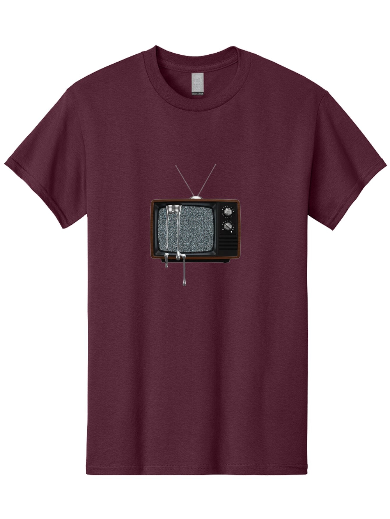 Melting-Tv Men'S Graphic Tee, 100% Cotton, Comfortable Casual Summer Wear, Machine Washable, Vintage Camera, Old Camera, Antique Camera, Black Camera, Classic Photography, Photography Equipment, Nostalgic Device, Film Camera, Camera Art Bar146 12