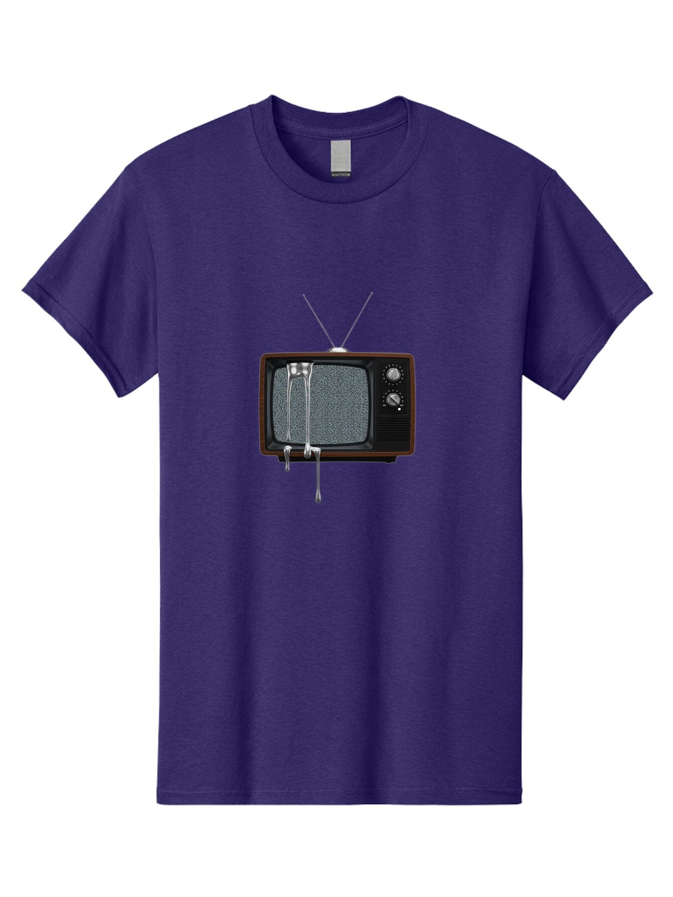 Melting-Tv Men'S Graphic Tee, 100% Cotton, Comfortable Casual Summer Wear, Machine Washable, Vintage Camera, Old Camera, Antique Camera, Black Camera, Classic Photography, Photography Equipment, Nostalgic Device, Film Camera, Camera Art Bar146 4