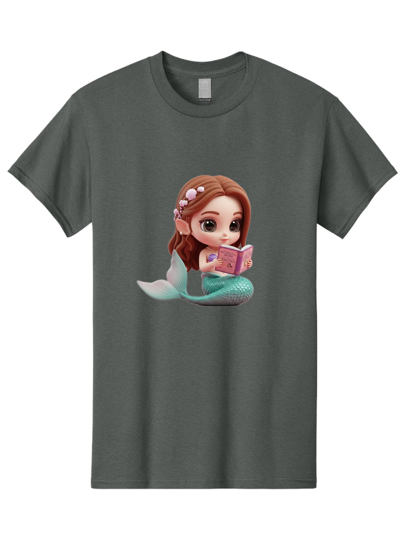 Mermaid-Reading-1 Men'S Graphic Tee, 100% Cotton, Comfortable Casual Summer Wear, Machine Washable, Vintage Camera, Old Camera, Antique Camera, Black Camera, Classic Photography, Photography Equipment, Nostalgic Device, Film Camera, Camera Art Bar148 3