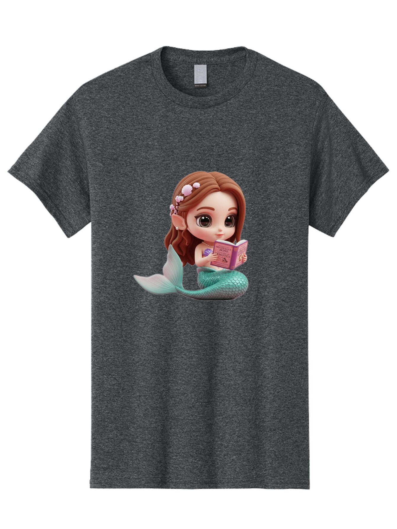 Mermaid-Reading-1 Men'S Graphic Tee, 100% Cotton, Comfortable Casual Summer Wear, Machine Washable, Vintage Camera, Old Camera, Antique Camera, Black Camera, Classic Photography, Photography Equipment, Nostalgic Device, Film Camera, Camera Art Bar148 4