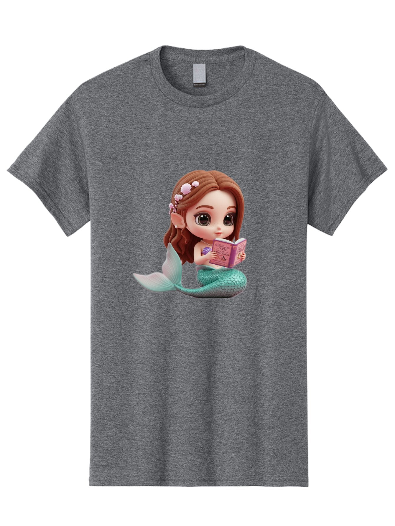 Mermaid-Reading-1 Men'S Graphic Tee, 100% Cotton, Comfortable Casual Summer Wear, Machine Washable, Vintage Camera, Old Camera, Antique Camera, Black Camera, Classic Photography, Photography Equipment, Nostalgic Device, Film Camera, Camera Art Bar148 12