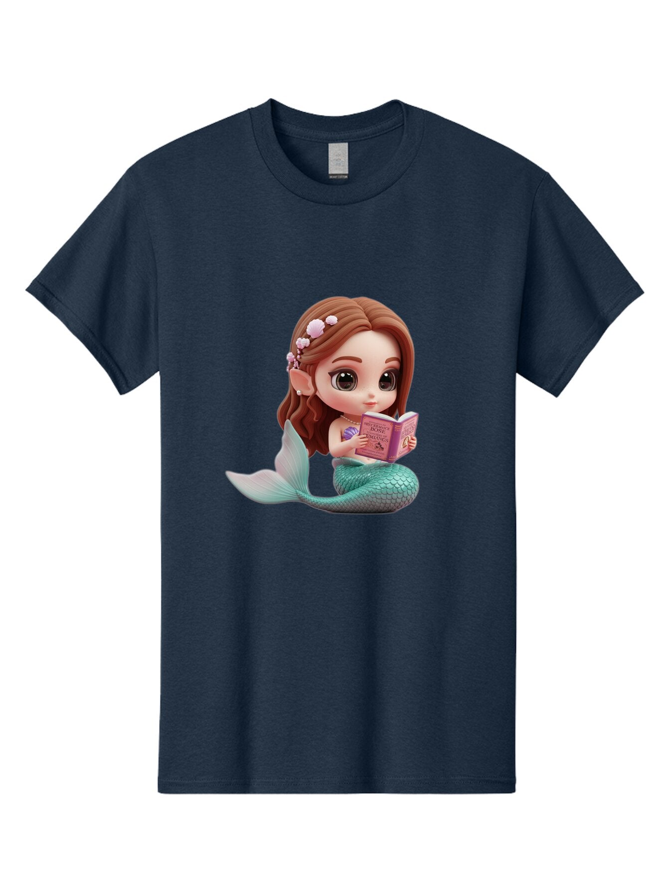 Mermaid-Reading-1 Men'S Graphic Tee, 100% Cotton, Comfortable Casual Summer Wear, Machine Washable, Vintage Camera, Old Camera, Antique Camera, Black Camera, Classic Photography, Photography Equipment, Nostalgic Device, Film Camera, Camera Art Bar148 6