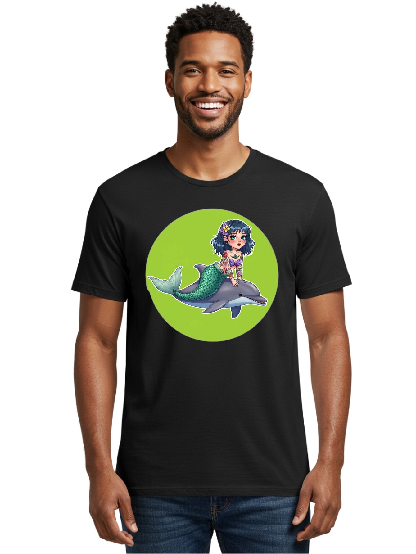 Mermaid-Riding-Dolphin Men'S Graphic Tee, 100% Cotton, Comfortable Casual Summer Wear, Machine Washable, Vintage Camera, Old Camera, Antique Camera, Black Camera, Classic Photography, Photography Equipment, Nostalgic Device, Film Camera, Bar150 23