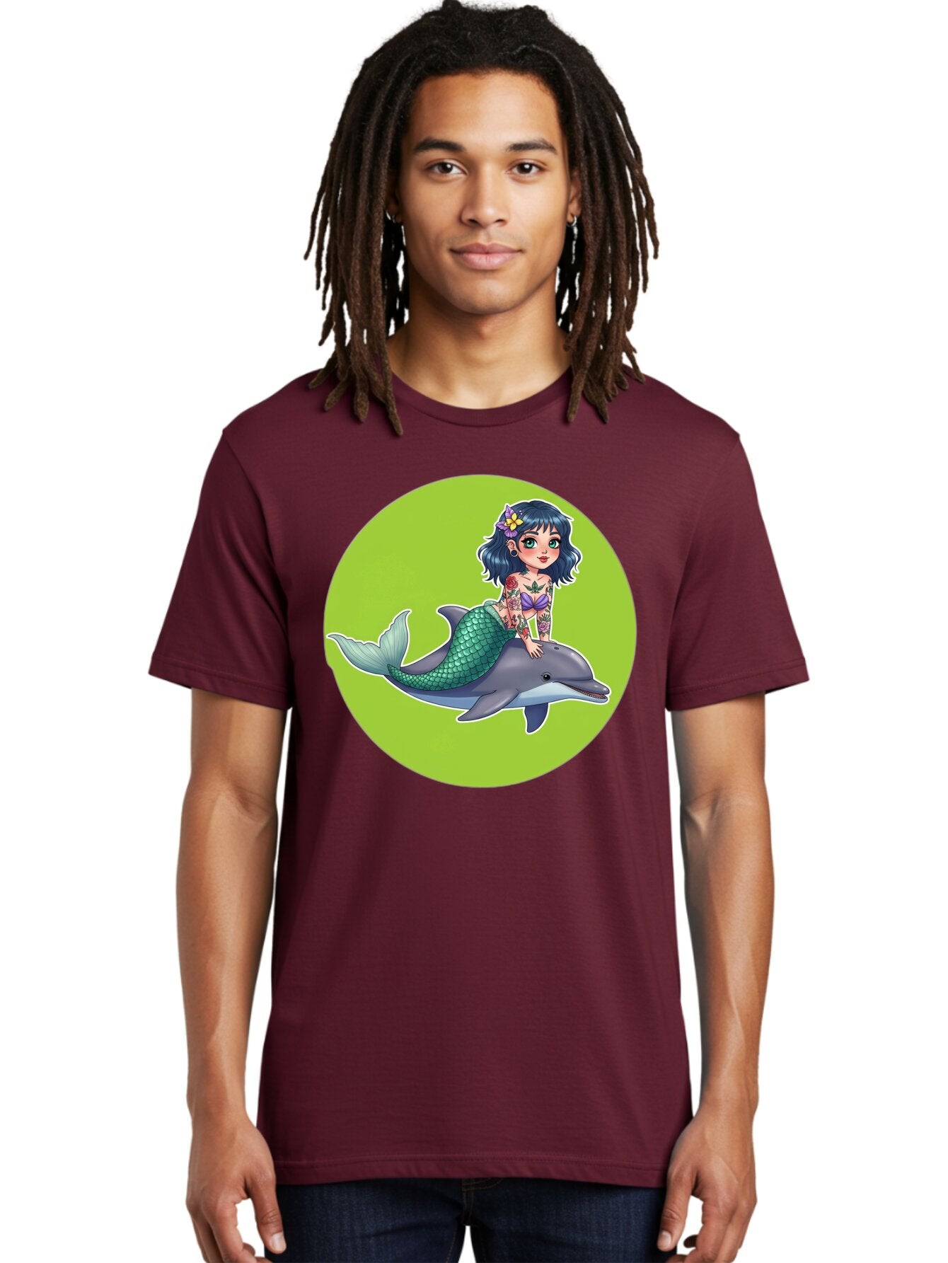Mermaid-Riding-Dolphin Men'S Graphic Tee, 100% Cotton, Comfortable Casual Summer Wear, Machine Washable, Vintage Camera, Old Camera, Antique Camera, Black Camera, Classic Photography, Photography Equipment, Nostalgic Device, Film Camera, Bar150 18