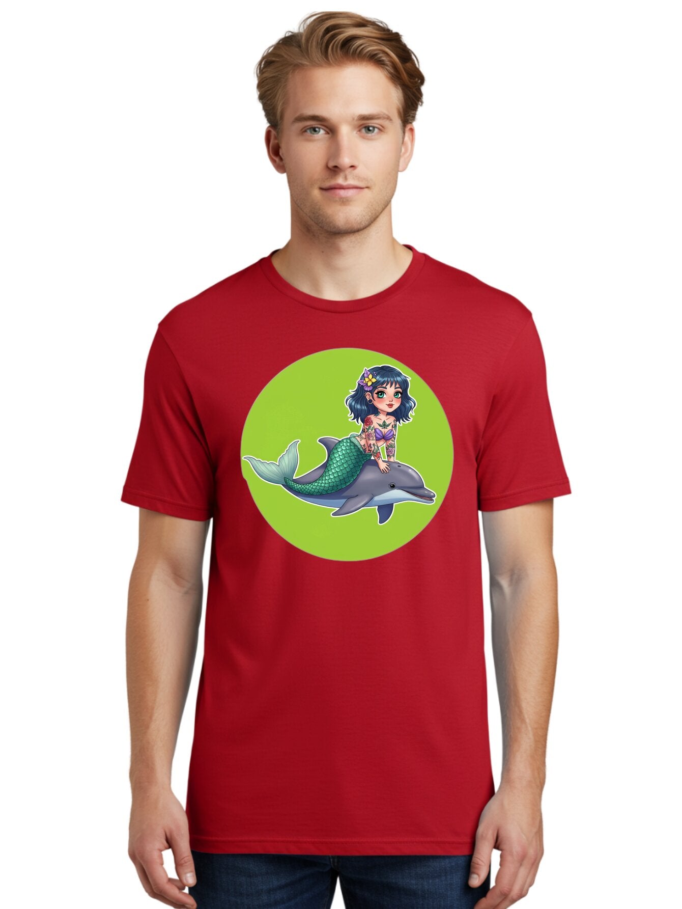 Mermaid-Riding-Dolphin Men'S Graphic Tee, 100% Cotton, Comfortable Casual Summer Wear, Machine Washable, Vintage Camera, Old Camera, Antique Camera, Black Camera, Classic Photography, Photography Equipment, Nostalgic Device, Film Camera, Bar150 24
