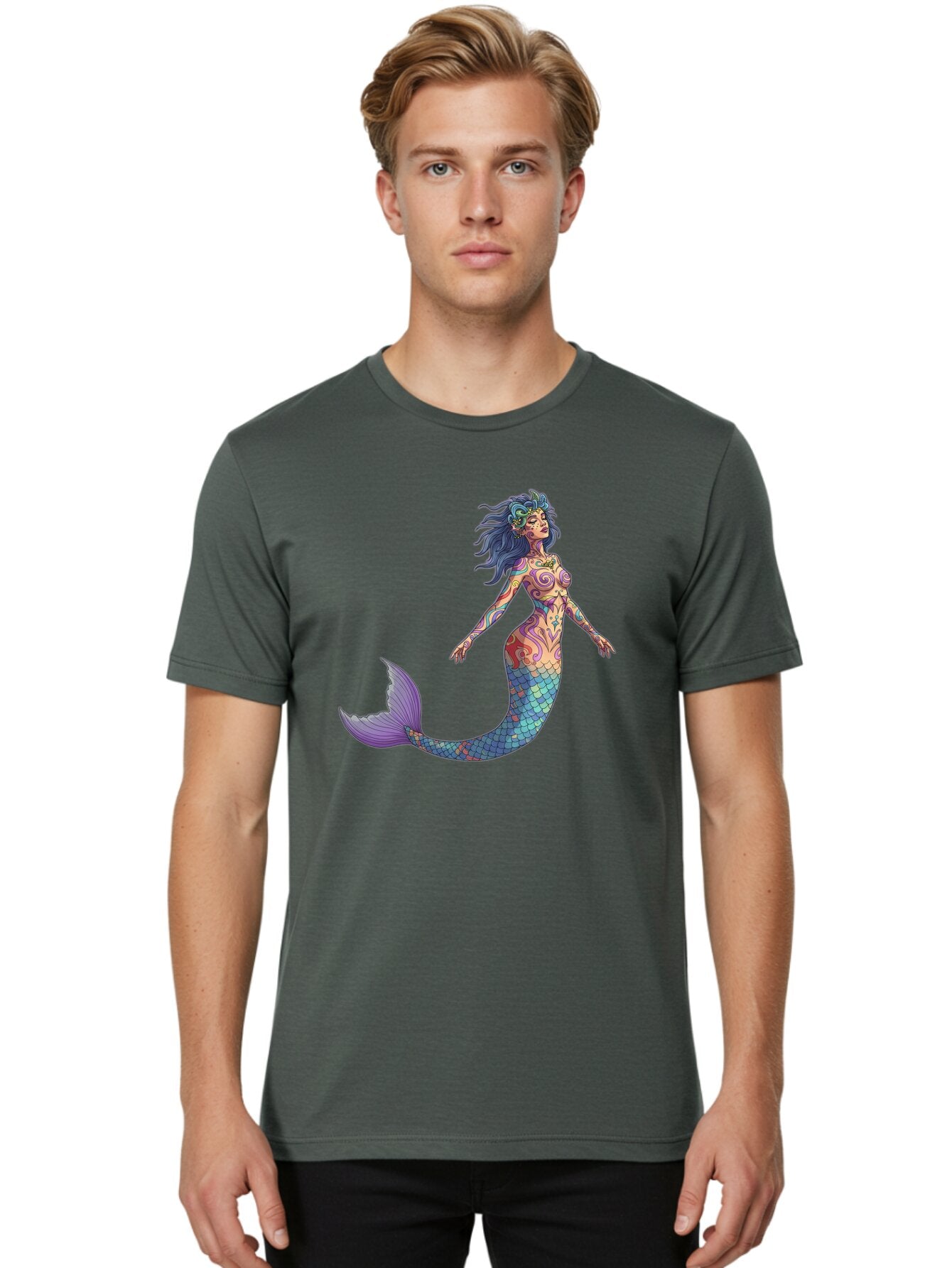Mermaid Men'S Graphic Tee, 100% Cotton, Comfortable Casual Summer Wear, Machine Washable, Vintage Camera, Old Camera, Antique Camera, Black Camera, Classic Photography, Photography Equipment, Nostalgic Device, Film Camera, Camera Art Bar151 26