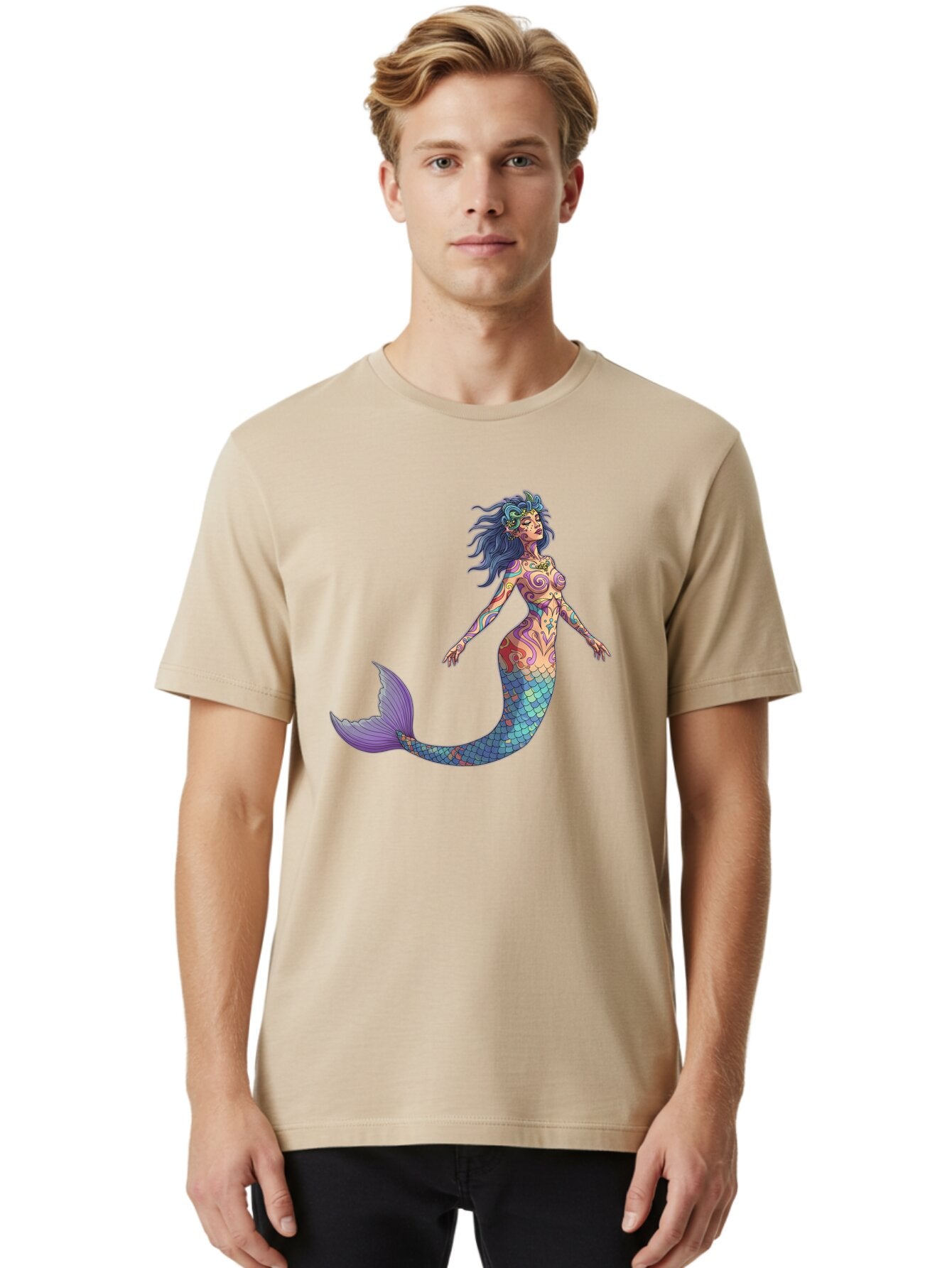 Mermaid Men'S Graphic Tee, 100% Cotton, Comfortable Casual Summer Wear, Machine Washable, Vintage Camera, Old Camera, Antique Camera, Black Camera, Classic Photography, Photography Equipment, Nostalgic Device, Film Camera, Camera Art Bar151 29