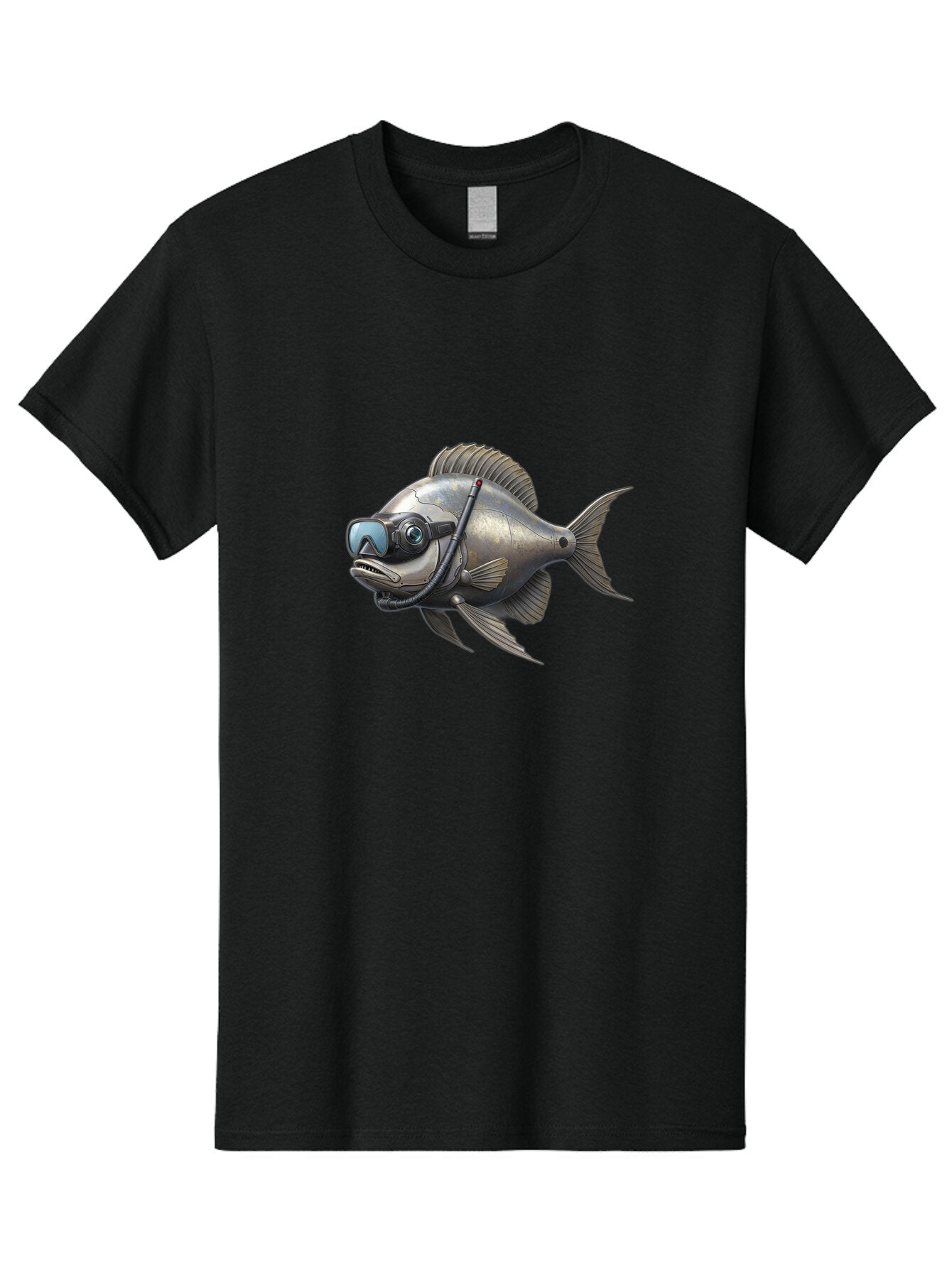 Metal-Fish-With-Diving-Gear Men'S Graphic Tee, 100% Cotton, Comfortable Casual Summer Wear, Machine Washable, Vintage Camera, Old Camera, Antique Camera, Black Camera, Classic Photography, Photography Equipment, Nostalgic Device, Film Camera, Bar152 10
