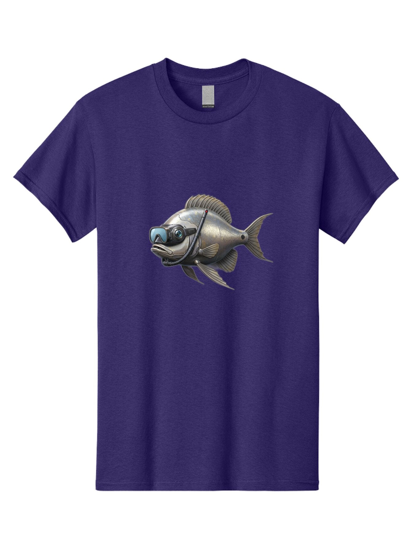 Metal-Fish-With-Diving-Gear Men'S Graphic Tee, 100% Cotton, Comfortable Casual Summer Wear, Machine Washable, Vintage Camera, Old Camera, Antique Camera, Black Camera, Classic Photography, Photography Equipment, Nostalgic Device, Film Camera, Bar152 2