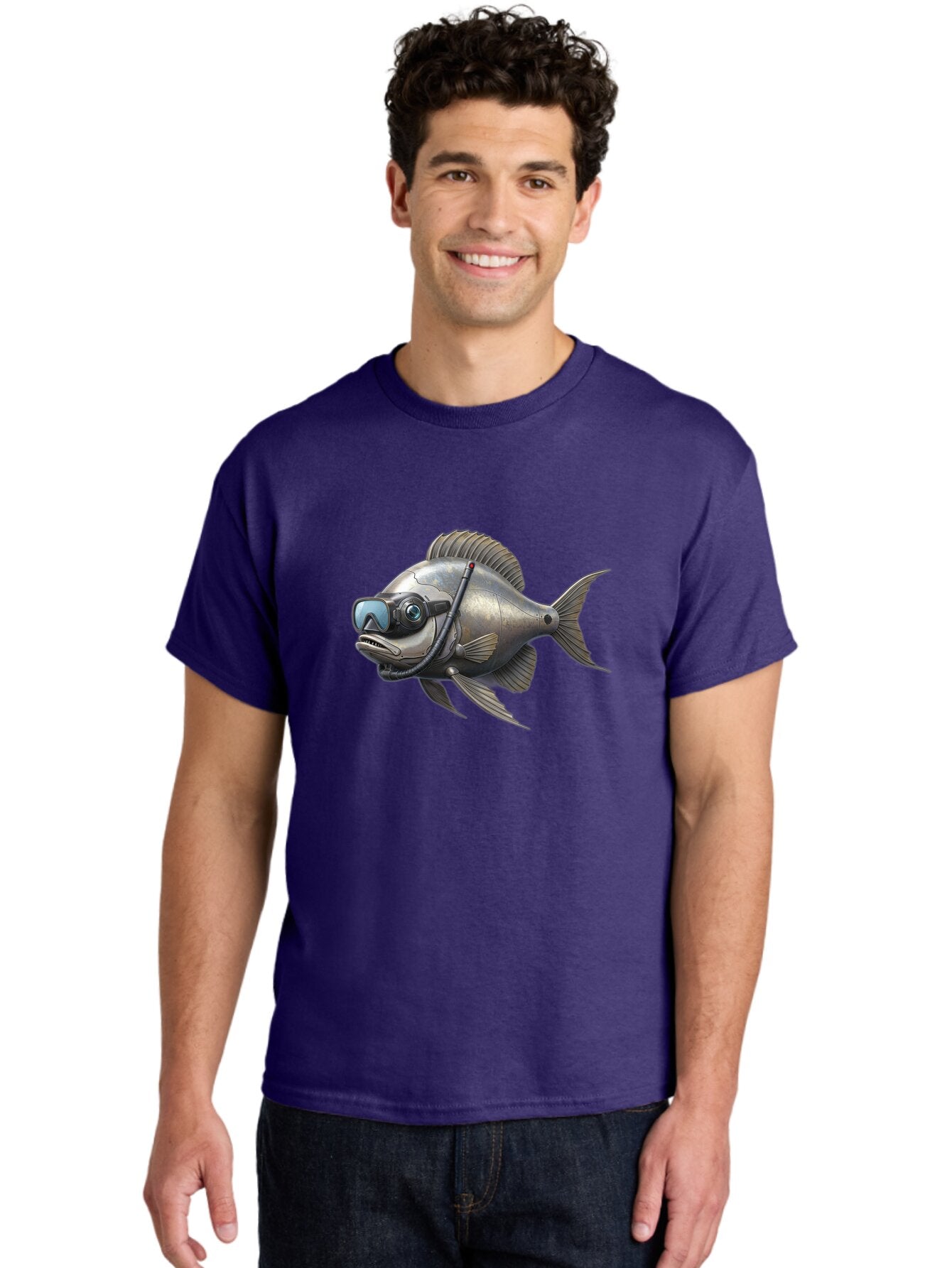 Metal-Fish-With-Diving-Gear Men'S Graphic Tee, 100% Cotton, Comfortable Casual Summer Wear, Machine Washable, Vintage Camera, Old Camera, Antique Camera, Black Camera, Classic Photography, Photography Equipment, Nostalgic Device, Film Camera, Bar152 21