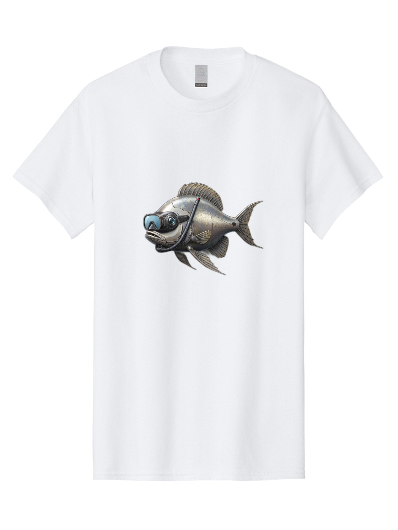 Metal-Fish-With-Diving-Gear Men'S Graphic Tee, 100% Cotton, Comfortable Casual Summer Wear, Machine Washable, Vintage Camera, Old Camera, Antique Camera, Black Camera, Classic Photography, Photography Equipment, Nostalgic Device, Film Camera, Bar152 13