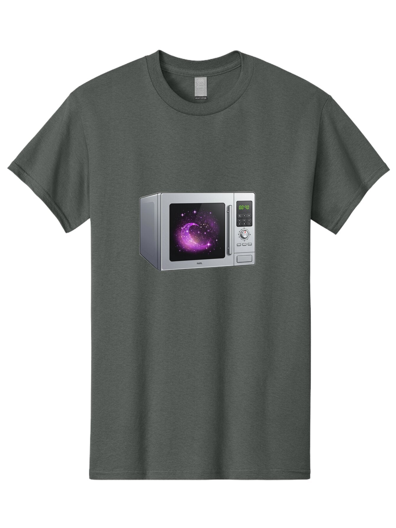 Microwave-With-Galaxy Men'S Graphic Tee, 100% Cotton, Comfortable Casual Summer Wear, Machine Washable, Vintage Camera, Old Camera, Antique Camera, Black Camera, Classic Photography, Photography Equipment, Nostalgic Device, Film Camera, Bar155 12