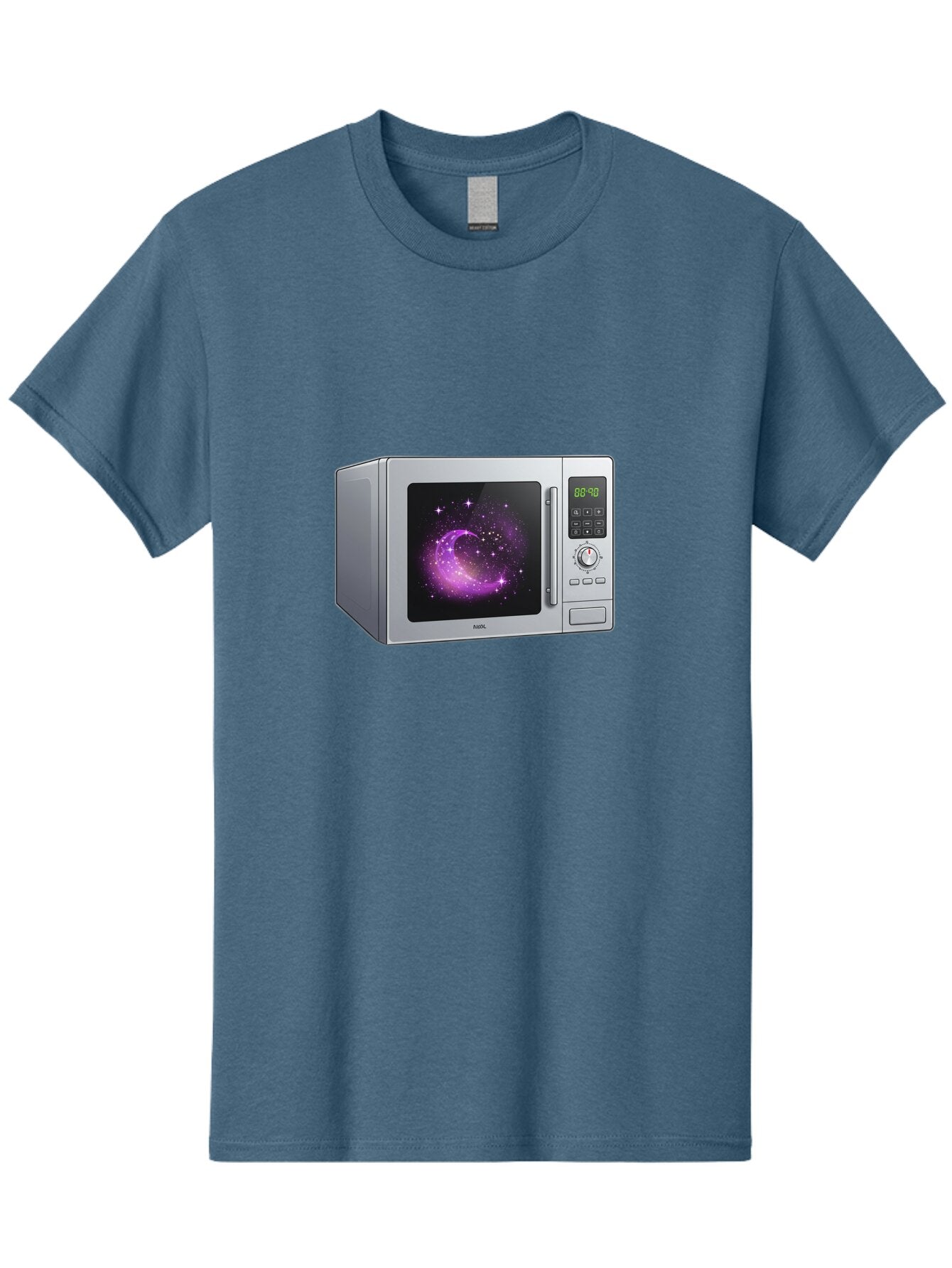 Microwave-With-Galaxy Men'S Graphic Tee, 100% Cotton, Comfortable Casual Summer Wear, Machine Washable, Vintage Camera, Old Camera, Antique Camera, Black Camera, Classic Photography, Photography Equipment, Nostalgic Device, Film Camera, Bar155 14