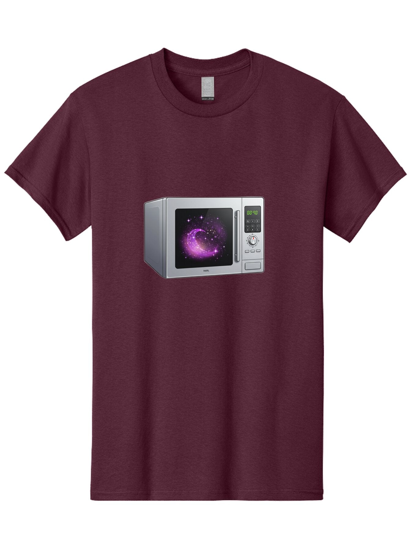 Microwave-With-Galaxy Men'S Graphic Tee, 100% Cotton, Comfortable Casual Summer Wear, Machine Washable, Vintage Camera, Old Camera, Antique Camera, Black Camera, Classic Photography, Photography Equipment, Nostalgic Device, Film Camera, Bar155 15