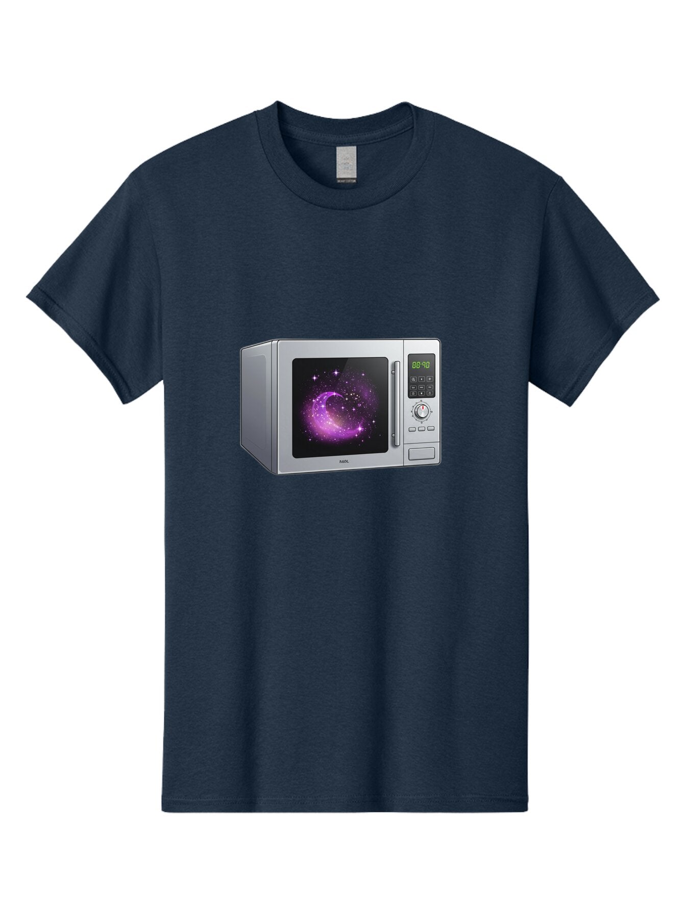 Microwave-With-Galaxy Men'S Graphic Tee, 100% Cotton, Comfortable Casual Summer Wear, Machine Washable, Vintage Camera, Old Camera, Antique Camera, Black Camera, Classic Photography, Photography Equipment, Nostalgic Device, Film Camera, Bar155 10