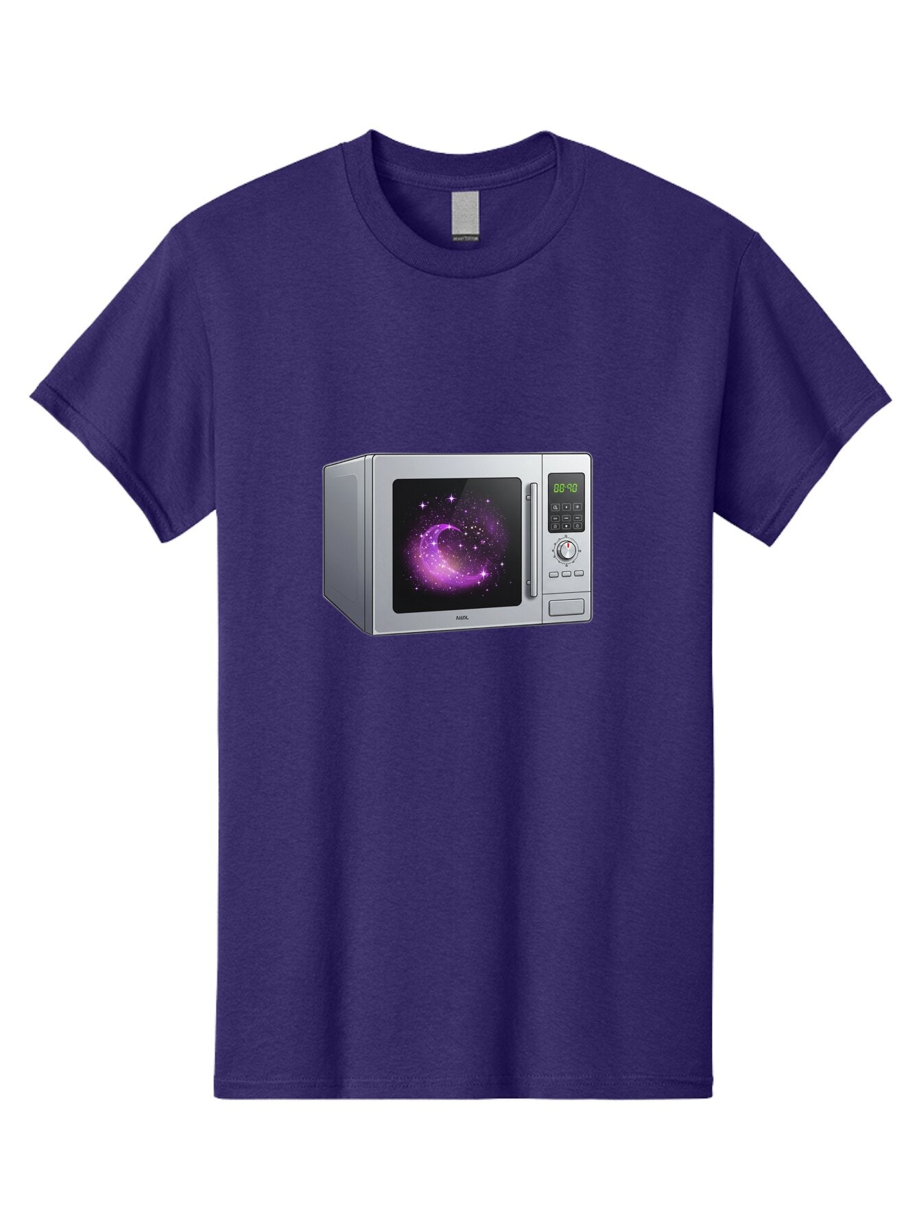 Microwave-With-Galaxy Men'S Graphic Tee, 100% Cotton, Comfortable Casual Summer Wear, Machine Washable, Vintage Camera, Old Camera, Antique Camera, Black Camera, Classic Photography, Photography Equipment, Nostalgic Device, Film Camera, Bar155 1