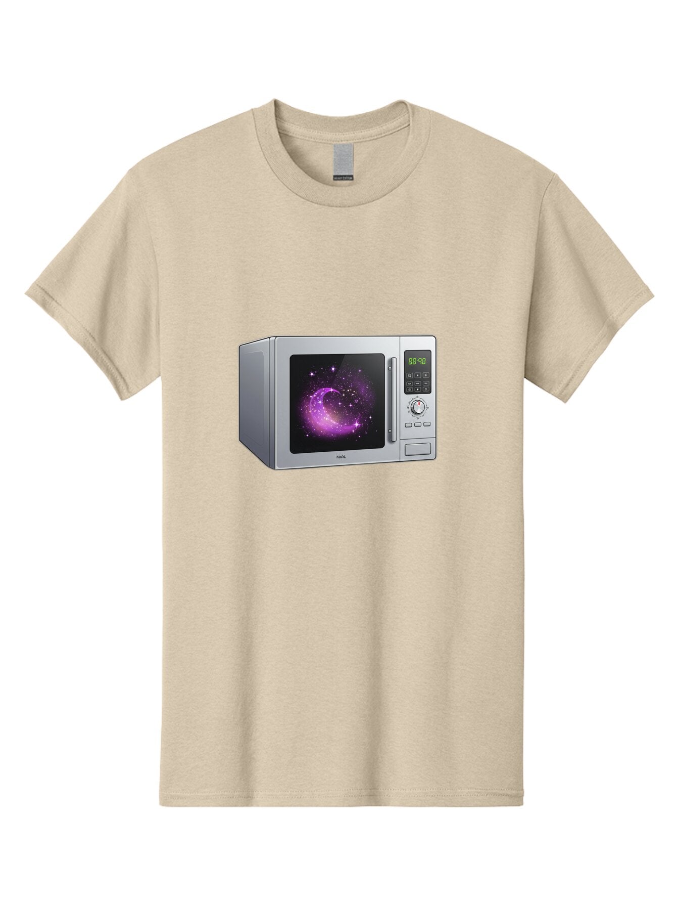 Microwave-With-Galaxy Men'S Graphic Tee, 100% Cotton, Comfortable Casual Summer Wear, Machine Washable, Vintage Camera, Old Camera, Antique Camera, Black Camera, Classic Photography, Photography Equipment, Nostalgic Device, Film Camera, Bar155 3