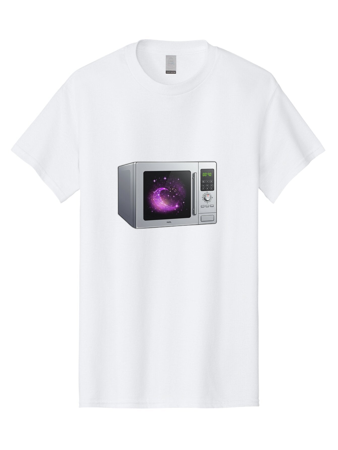 Microwave-With-Galaxy Men'S Graphic Tee, 100% Cotton, Comfortable Casual Summer Wear, Machine Washable, Vintage Camera, Old Camera, Antique Camera, Black Camera, Classic Photography, Photography Equipment, Nostalgic Device, Film Camera, Bar155 11