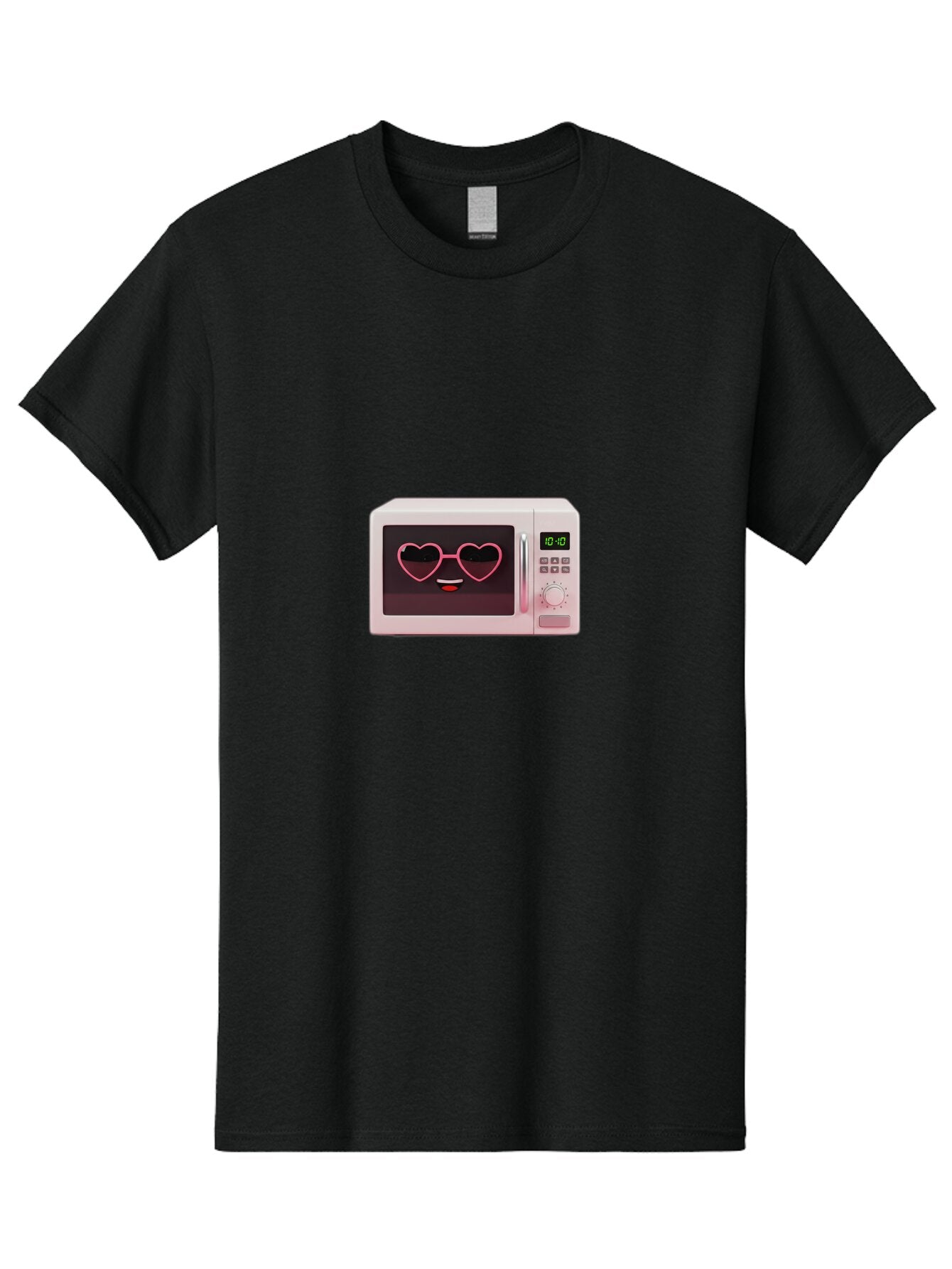 Microwave-With-Heart-Shaped-Glasses Men'S Graphic Tee, 100% Cotton, Comfortable Casual Summer Wear, Machine Washable, Vintage Camera, Old Camera, Antique Camera, Black Camera, Classic Photography, Photography Equipment, Nostalgic Device, Bar156 6
