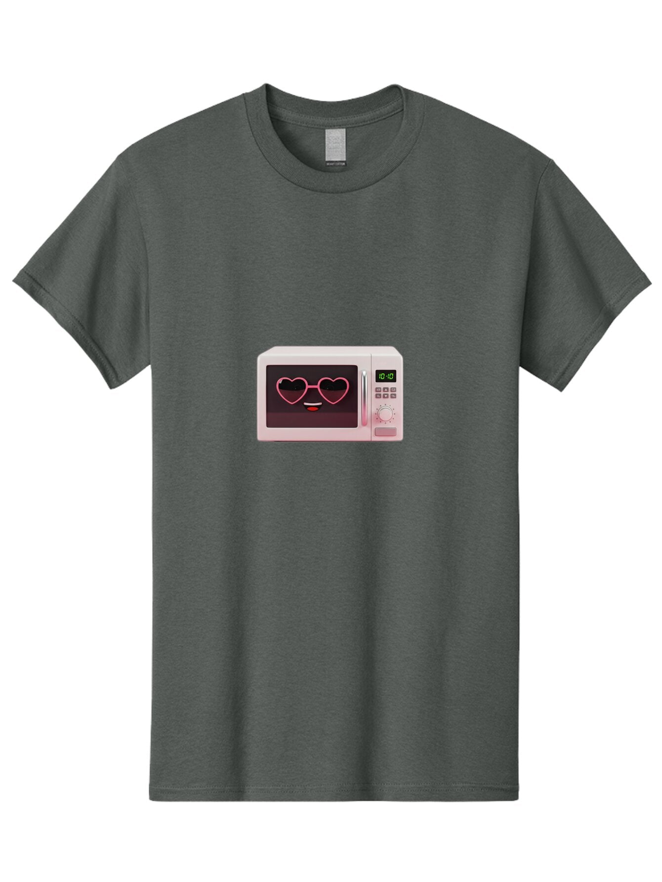 Microwave-With-Heart-Shaped-Glasses Men'S Graphic Tee, 100% Cotton, Comfortable Casual Summer Wear, Machine Washable, Vintage Camera, Old Camera, Antique Camera, Black Camera, Classic Photography, Photography Equipment, Nostalgic Device, Bar156 3