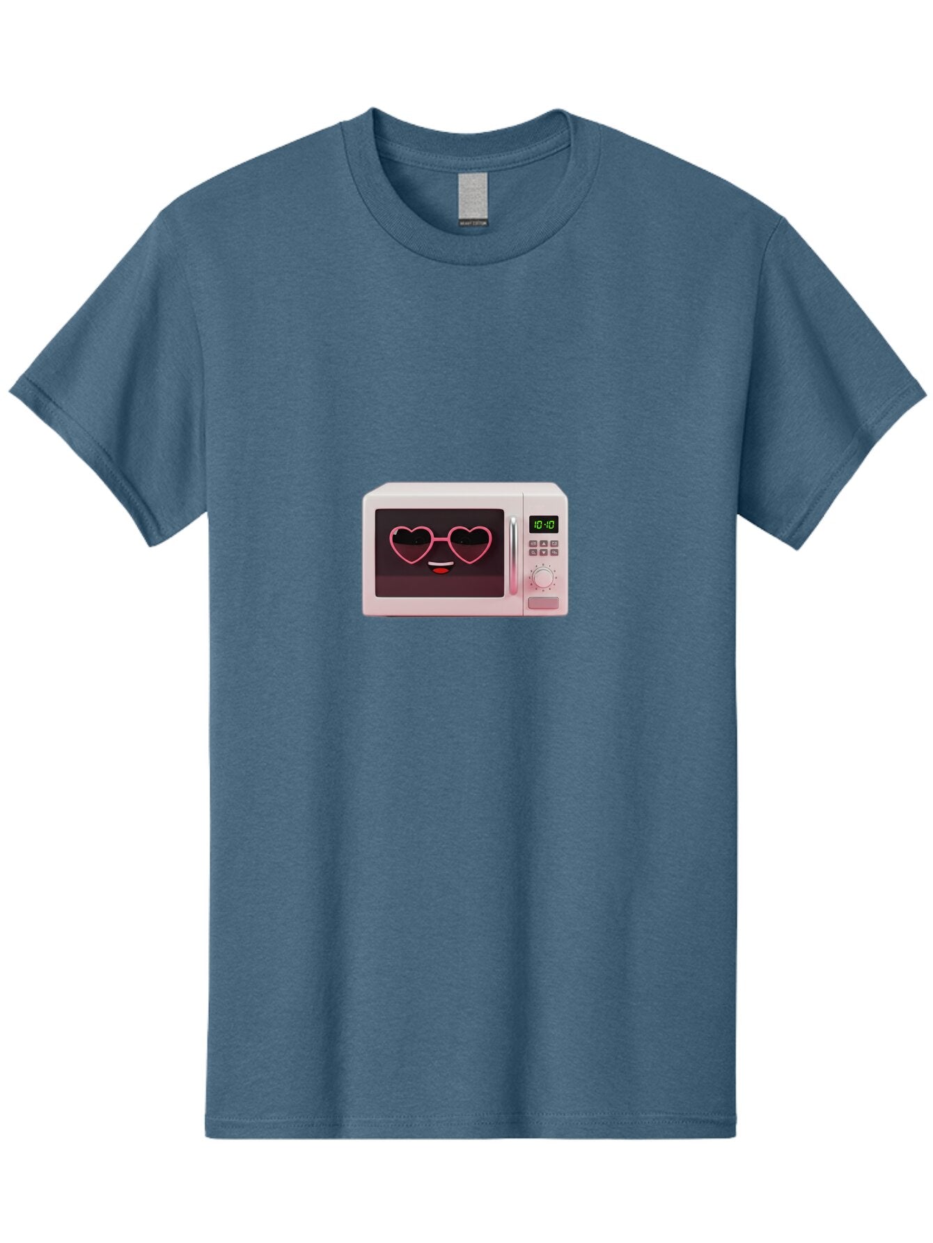Microwave-With-Heart-Shaped-Glasses Men'S Graphic Tee, 100% Cotton, Comfortable Casual Summer Wear, Machine Washable, Vintage Camera, Old Camera, Antique Camera, Black Camera, Classic Photography, Photography Equipment, Nostalgic Device, Bar156 4