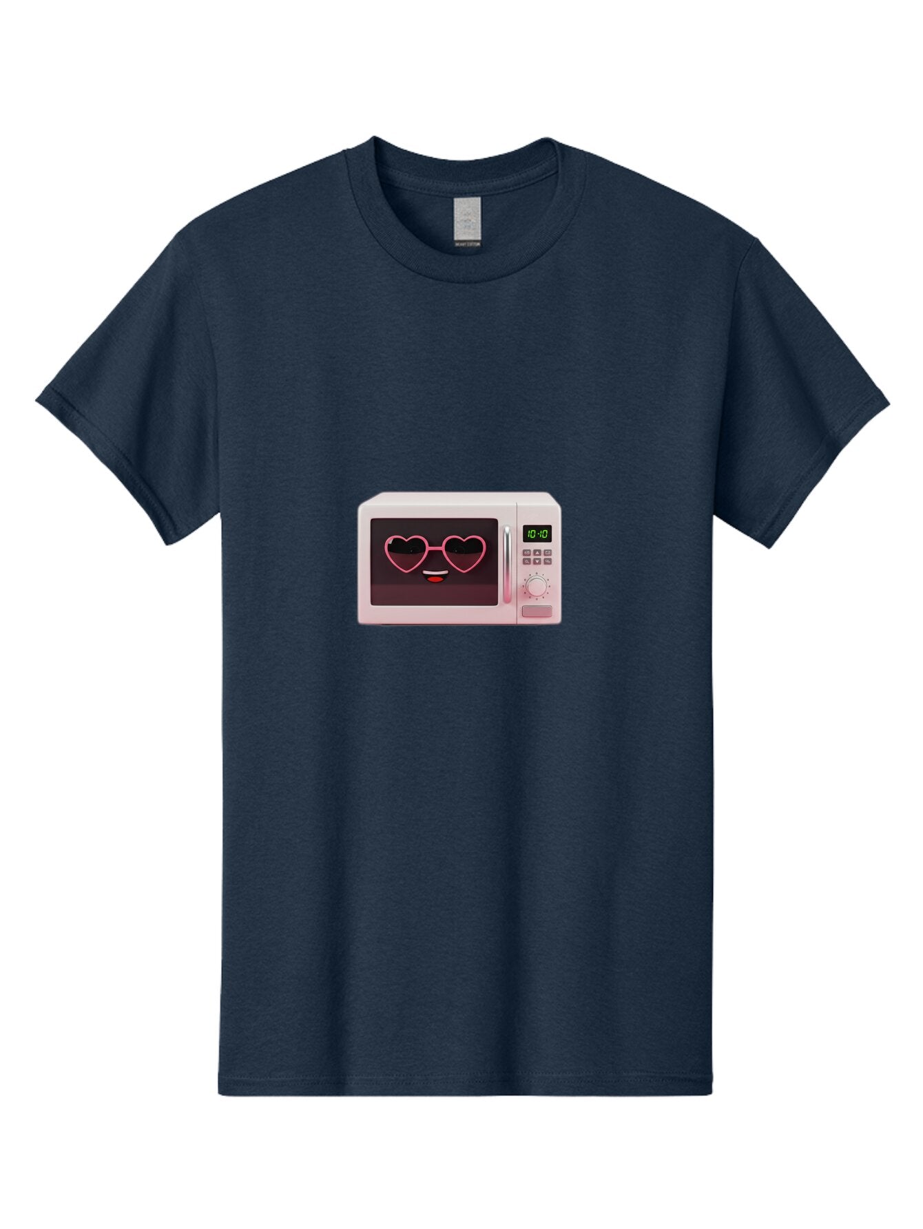 Microwave-With-Heart-Shaped-Glasses Men'S Graphic Tee, 100% Cotton, Comfortable Casual Summer Wear, Machine Washable, Vintage Camera, Old Camera, Antique Camera, Black Camera, Classic Photography, Photography Equipment, Nostalgic Device, Bar156 2
