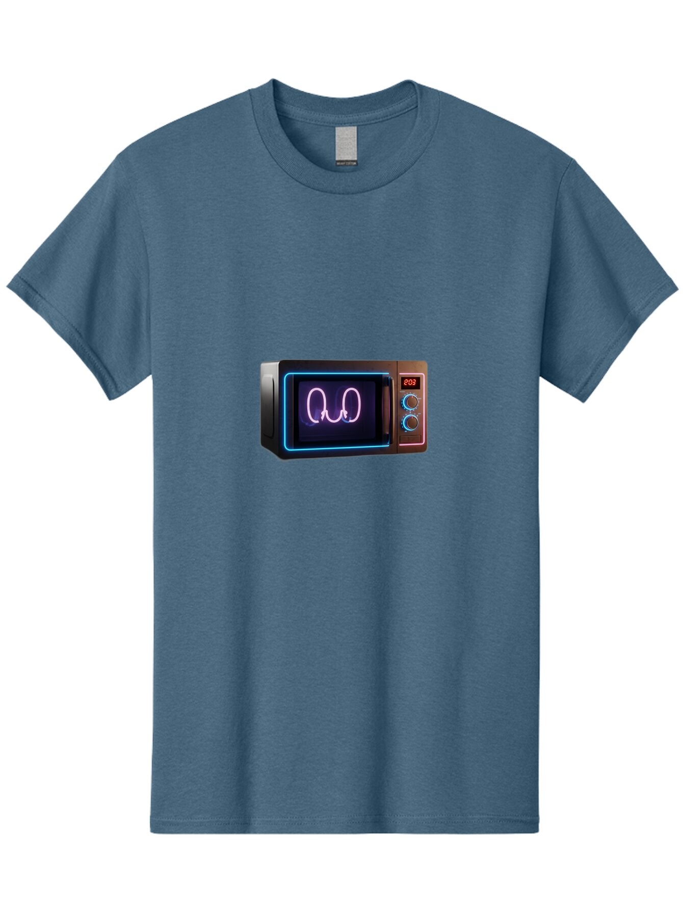 Microwave-With-Neon-Heart Men'S Graphic Tee, 100% Cotton, Comfortable Casual Summer Wear, Machine Washable, Vintage Camera, Old Camera, Antique Camera, Black Camera, Classic Photography, Photography Equipment, Nostalgic Device, Film Camera, Bar157 8
