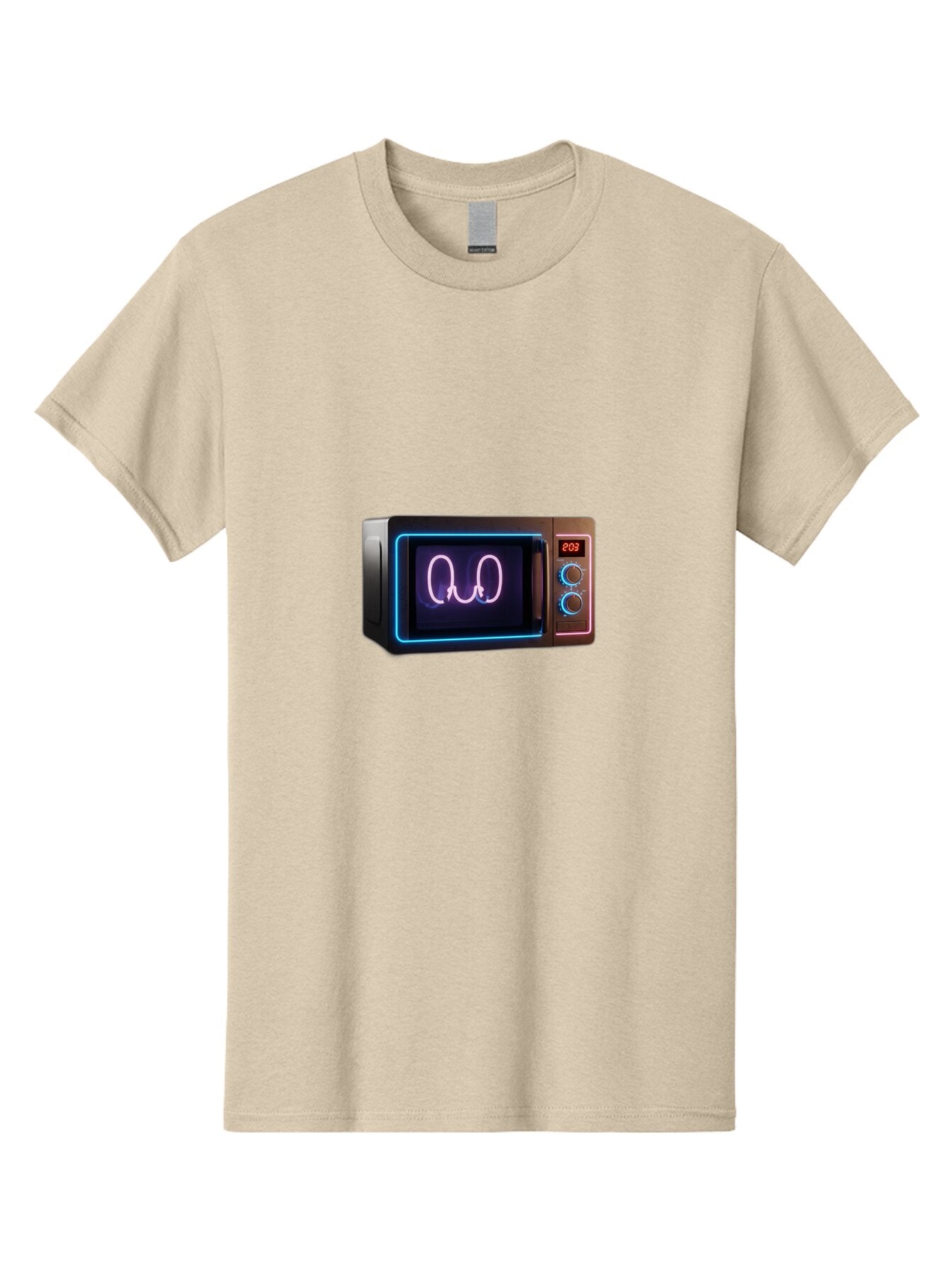 Microwave-With-Neon-Heart Men'S Graphic Tee, 100% Cotton, Comfortable Casual Summer Wear, Machine Washable, Vintage Camera, Old Camera, Antique Camera, Black Camera, Classic Photography, Photography Equipment, Nostalgic Device, Film Camera, Bar157 12