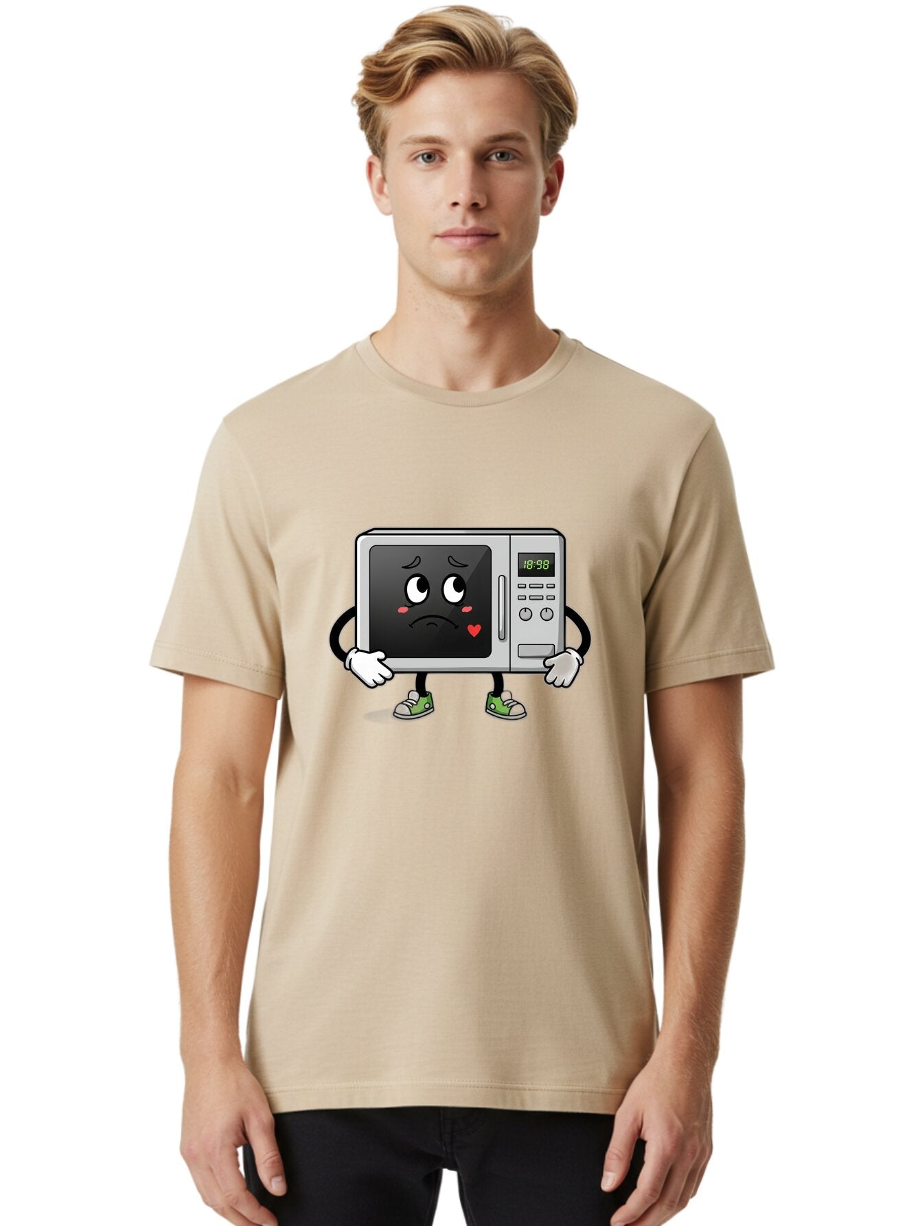 Microwave-With-Sad-Face Men'S Graphic Tee, 100% Cotton, Comfortable Casual Summer Wear, Machine Washable, Vintage Camera, Old Camera, Antique Camera, Black Camera, Classic Photography, Photography Equipment, Nostalgic Device, Film Camera, Bar158 24
