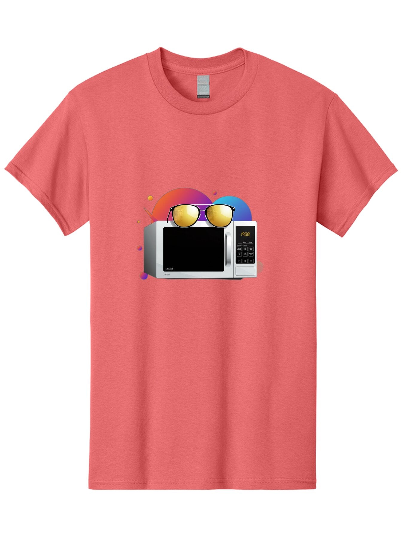 Microwave-With-Sunglasses-1 Men'S Graphic Tee, 100% Cotton, Comfortable Casual Summer Wear, Machine Washable, Vintage Camera, Old Camera, Antique Camera, Black Camera, Classic Photography, Photography Equipment, Nostalgic Device, Film Camera, Bar159 8
