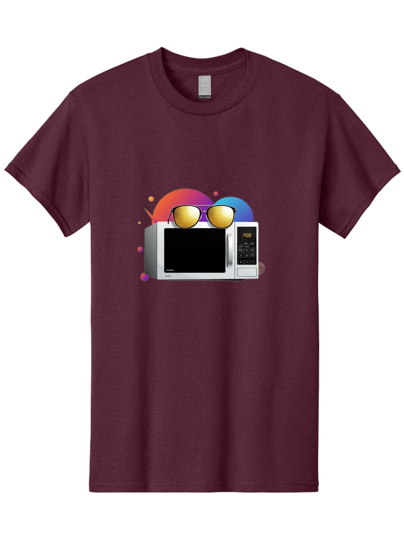 Microwave-With-Sunglasses-1 Men'S Graphic Tee, 100% Cotton, Comfortable Casual Summer Wear, Machine Washable, Vintage Camera, Old Camera, Antique Camera, Black Camera, Classic Photography, Photography Equipment, Nostalgic Device, Film Camera, Bar159 1