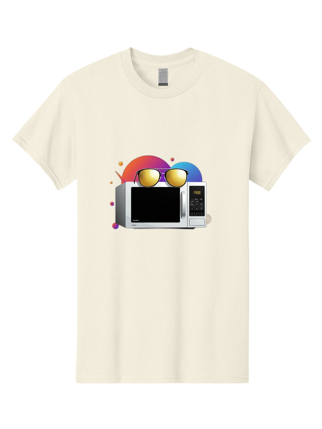 Microwave-With-Sunglasses-1 Men'S Graphic Tee, 100% Cotton, Comfortable Casual Summer Wear, Machine Washable, Vintage Camera, Old Camera, Antique Camera, Black Camera, Classic Photography, Photography Equipment, Nostalgic Device, Film Camera, Bar159 7
