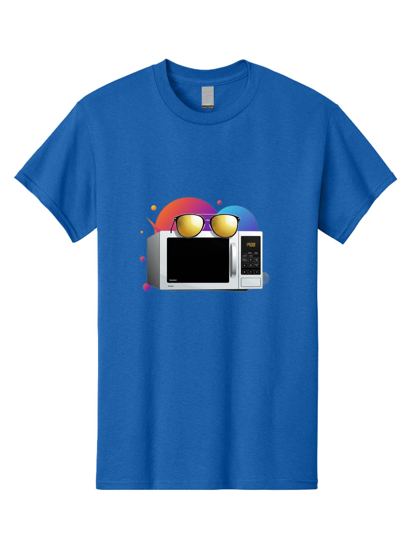Microwave-With-Sunglasses-1 Men'S Graphic Tee, 100% Cotton, Comfortable Casual Summer Wear, Machine Washable, Vintage Camera, Old Camera, Antique Camera, Black Camera, Classic Photography, Photography Equipment, Nostalgic Device, Film Camera, Bar159 11