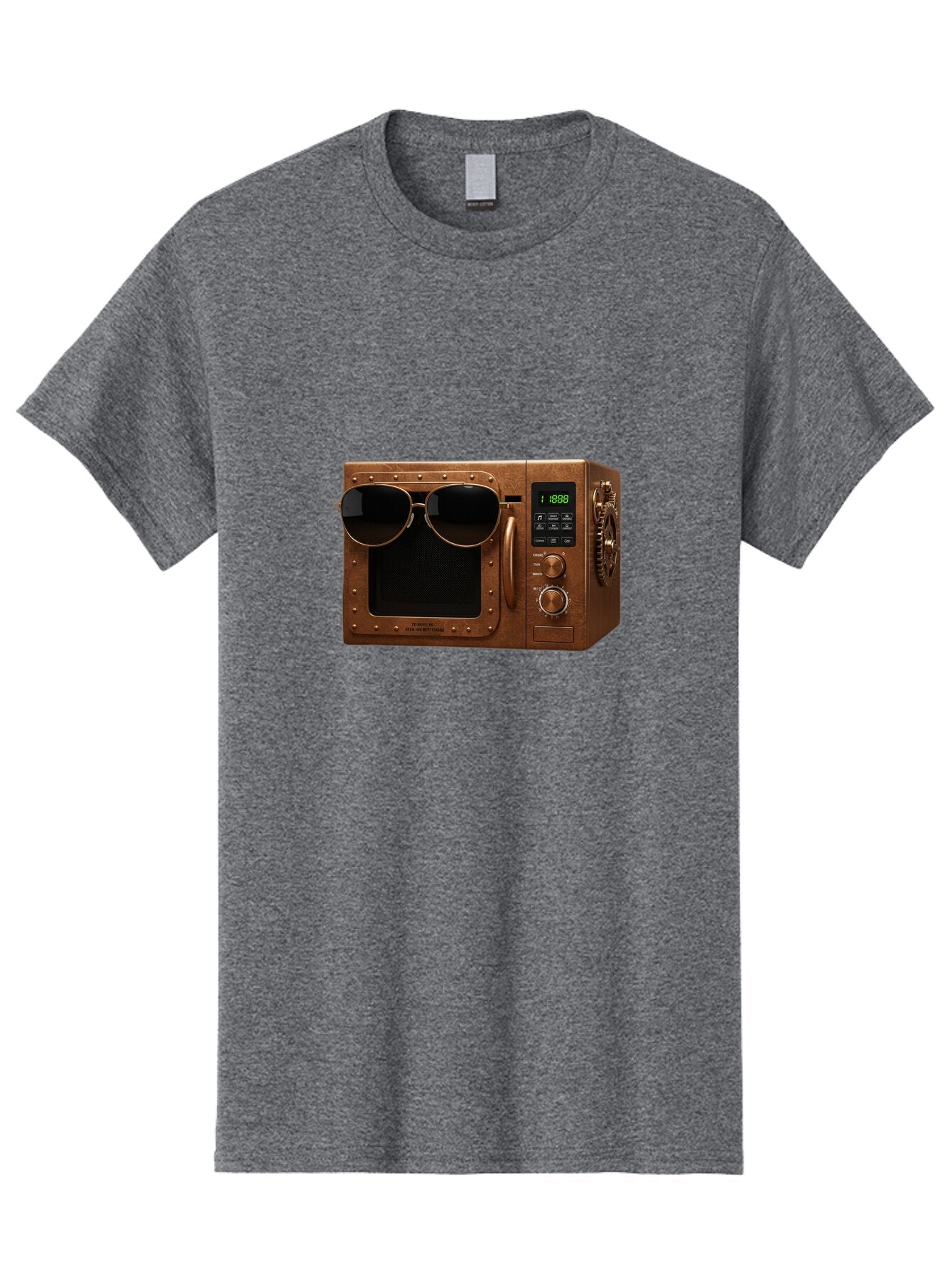 Microwave-With-Sunglasses-2 Men'S Graphic Tee, 100% Cotton, Comfortable Casual Summer Wear, Machine Washable, Vintage Camera, Old Camera, Antique Camera, Black Camera, Classic Photography, Photography Equipment, Nostalgic Device, Film Camera, Bar160 14