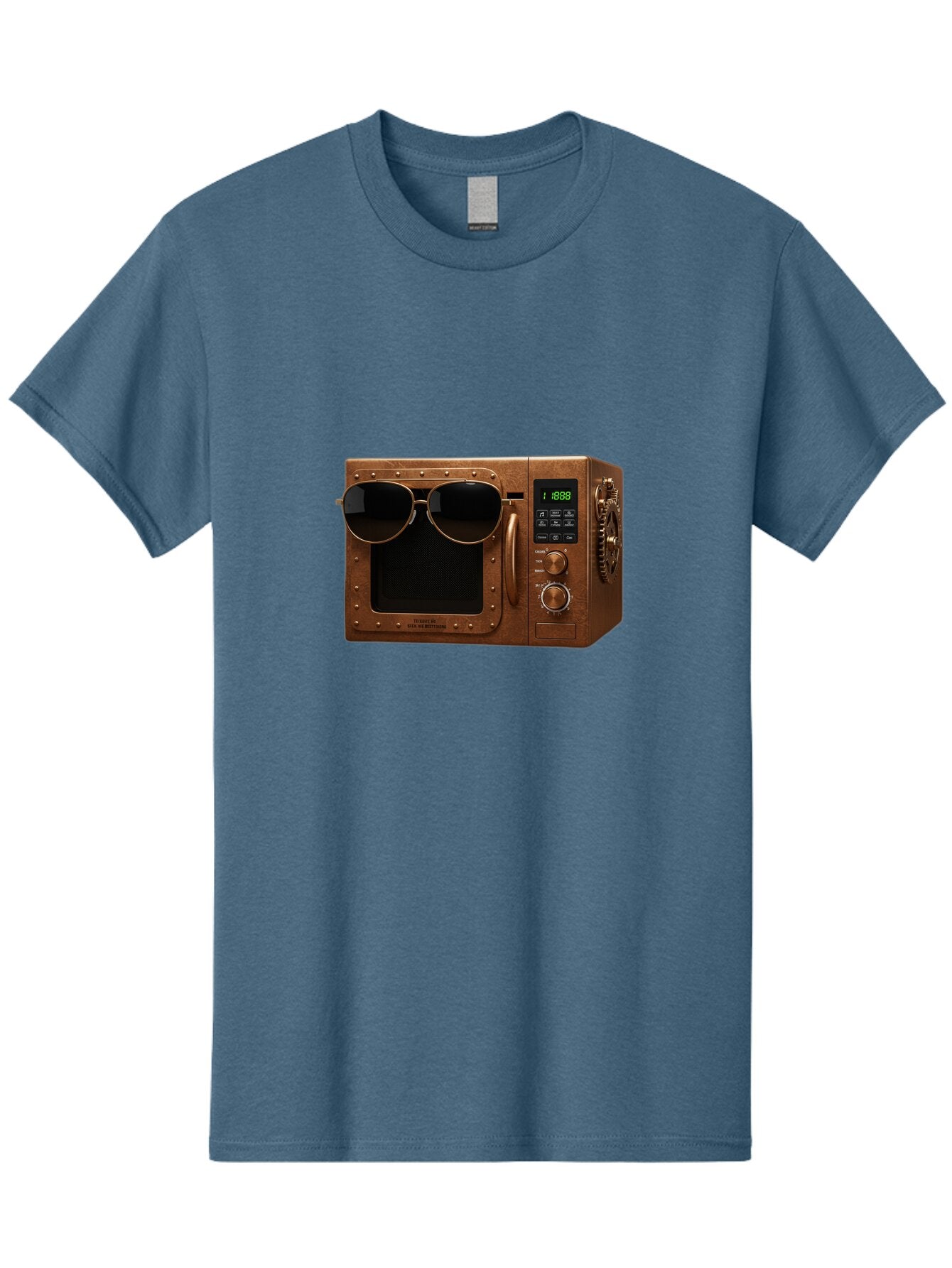 Microwave-With-Sunglasses-2 Men'S Graphic Tee, 100% Cotton, Comfortable Casual Summer Wear, Machine Washable, Vintage Camera, Old Camera, Antique Camera, Black Camera, Classic Photography, Photography Equipment, Nostalgic Device, Film Camera, Bar160 4