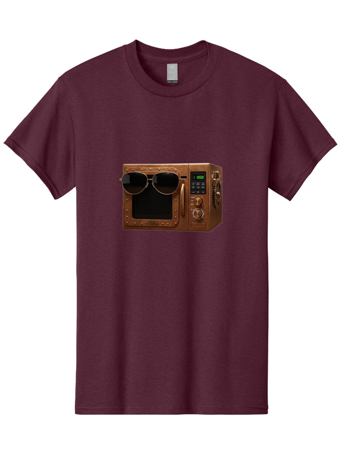 Microwave-With-Sunglasses-2 Men'S Graphic Tee, 100% Cotton, Comfortable Casual Summer Wear, Machine Washable, Vintage Camera, Old Camera, Antique Camera, Black Camera, Classic Photography, Photography Equipment, Nostalgic Device, Film Camera, Bar160 6