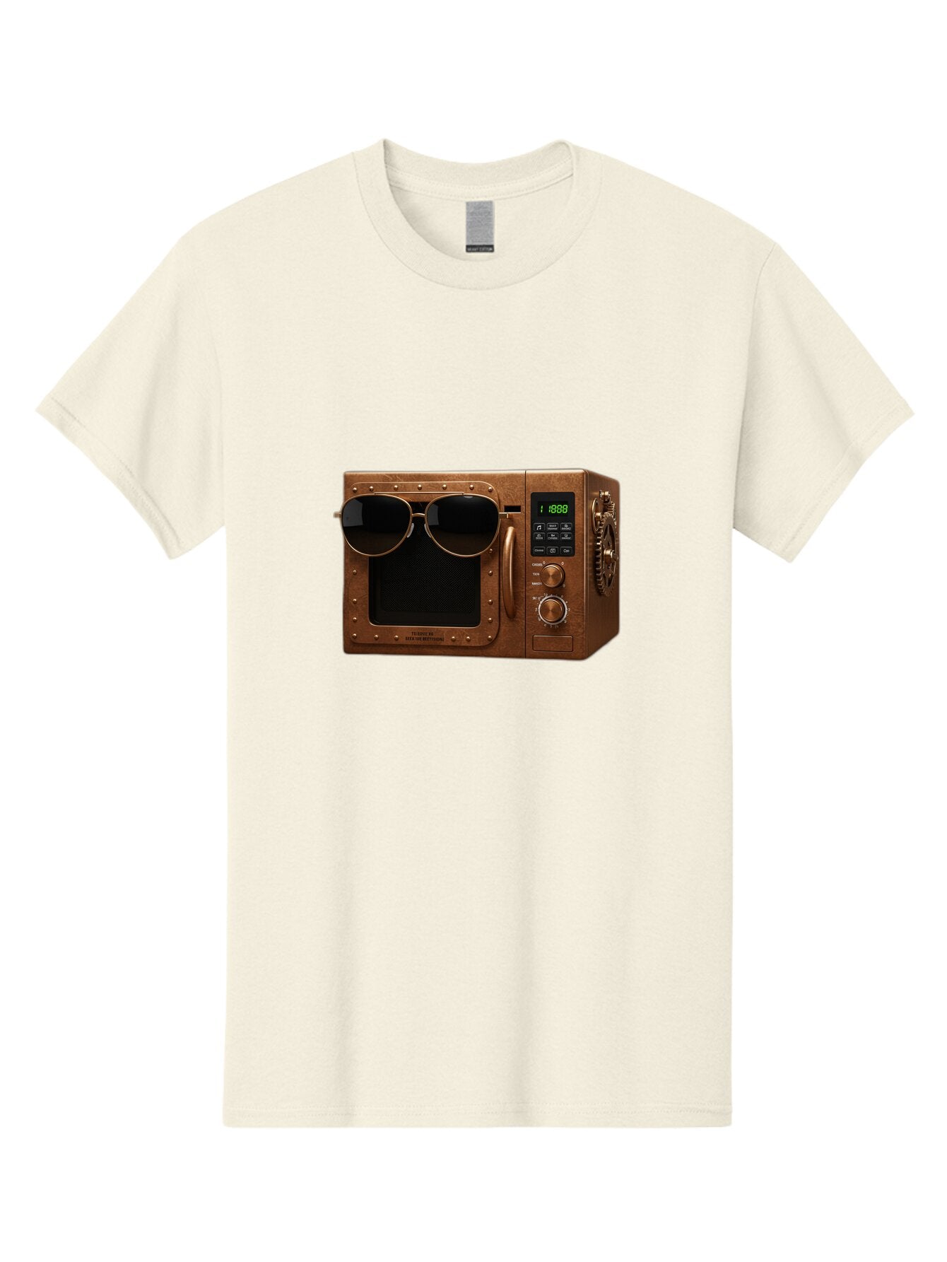 Microwave-With-Sunglasses-2 Men'S Graphic Tee, 100% Cotton, Comfortable Casual Summer Wear, Machine Washable, Vintage Camera, Old Camera, Antique Camera, Black Camera, Classic Photography, Photography Equipment, Nostalgic Device, Film Camera, Bar160 2