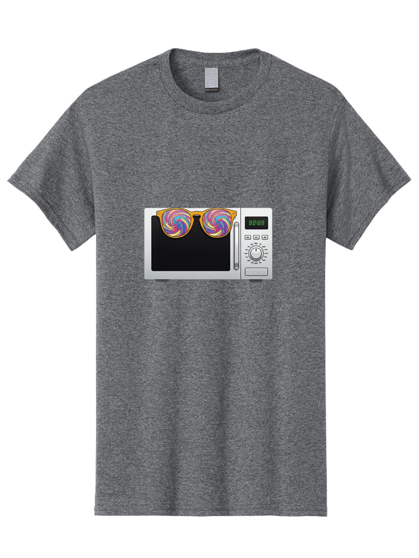 Microwave-With-Sunglasses-3 Men'S Graphic Tee, 100% Cotton, Comfortable Casual Summer Wear, Machine Washable, Vintage Camera, Old Camera, Antique Camera, Black Camera, Classic Photography, Photography Equipment, Nostalgic Device, Film Camera, Bar161 8