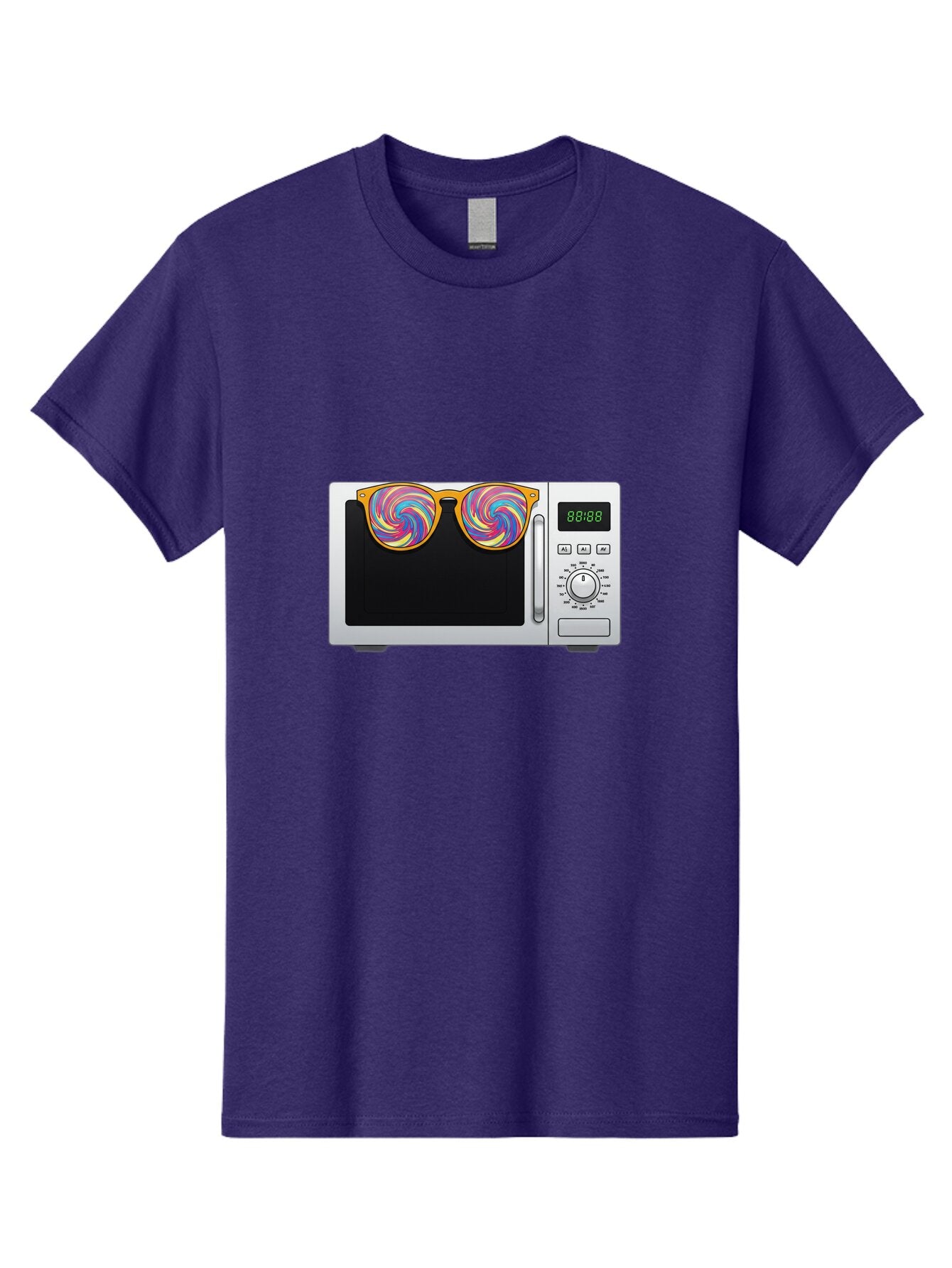 Microwave-With-Sunglasses-3 Men'S Graphic Tee, 100% Cotton, Comfortable Casual Summer Wear, Machine Washable, Vintage Camera, Old Camera, Antique Camera, Black Camera, Classic Photography, Photography Equipment, Nostalgic Device, Film Camera, Bar161 9