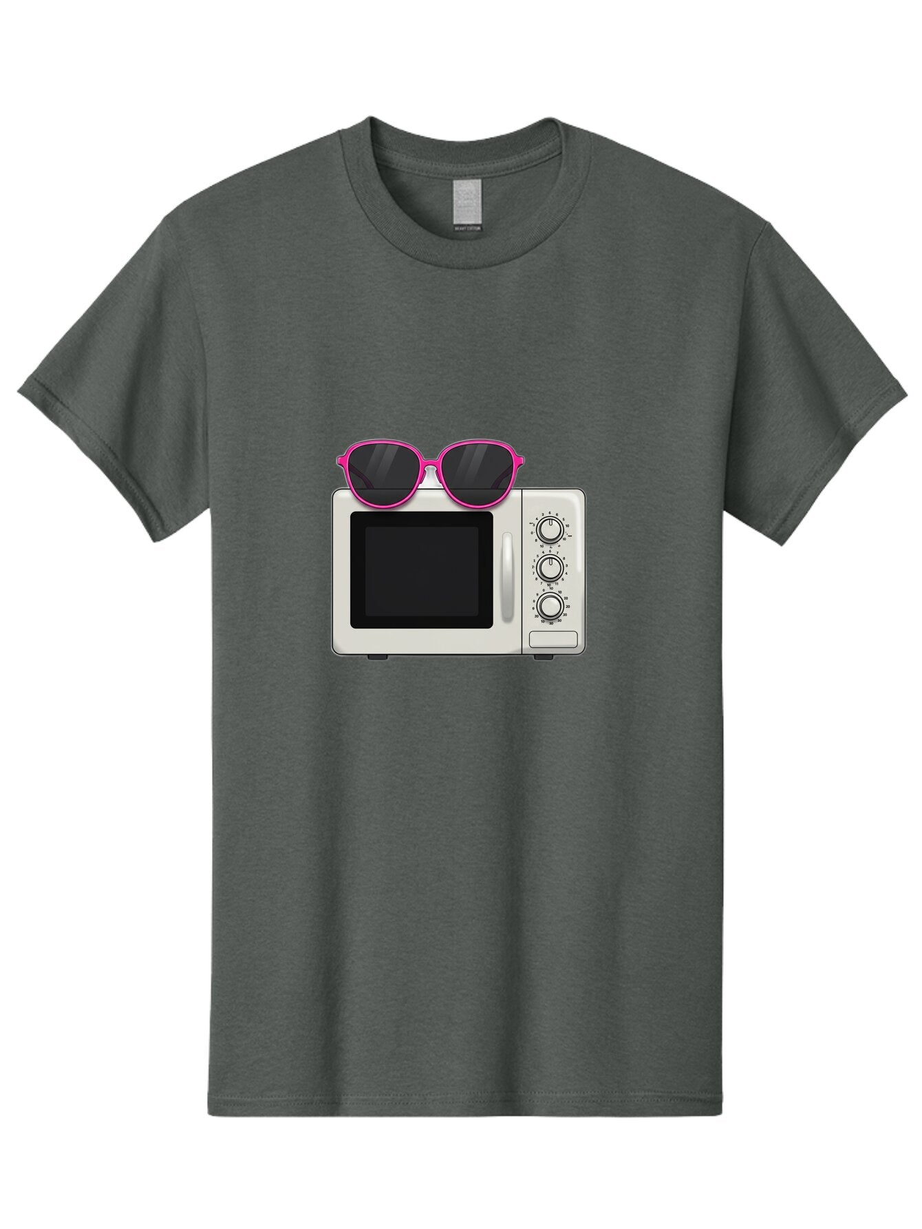Microwave-With-Sunglasses Men'S Graphic Tee, 100% Cotton, Comfortable Casual Summer Wear, Machine Washable, Vintage Camera, Old Camera, Antique Camera, Black Camera, Classic Photography, Photography Equipment, Nostalgic Device, Film Camera, Bar162 6