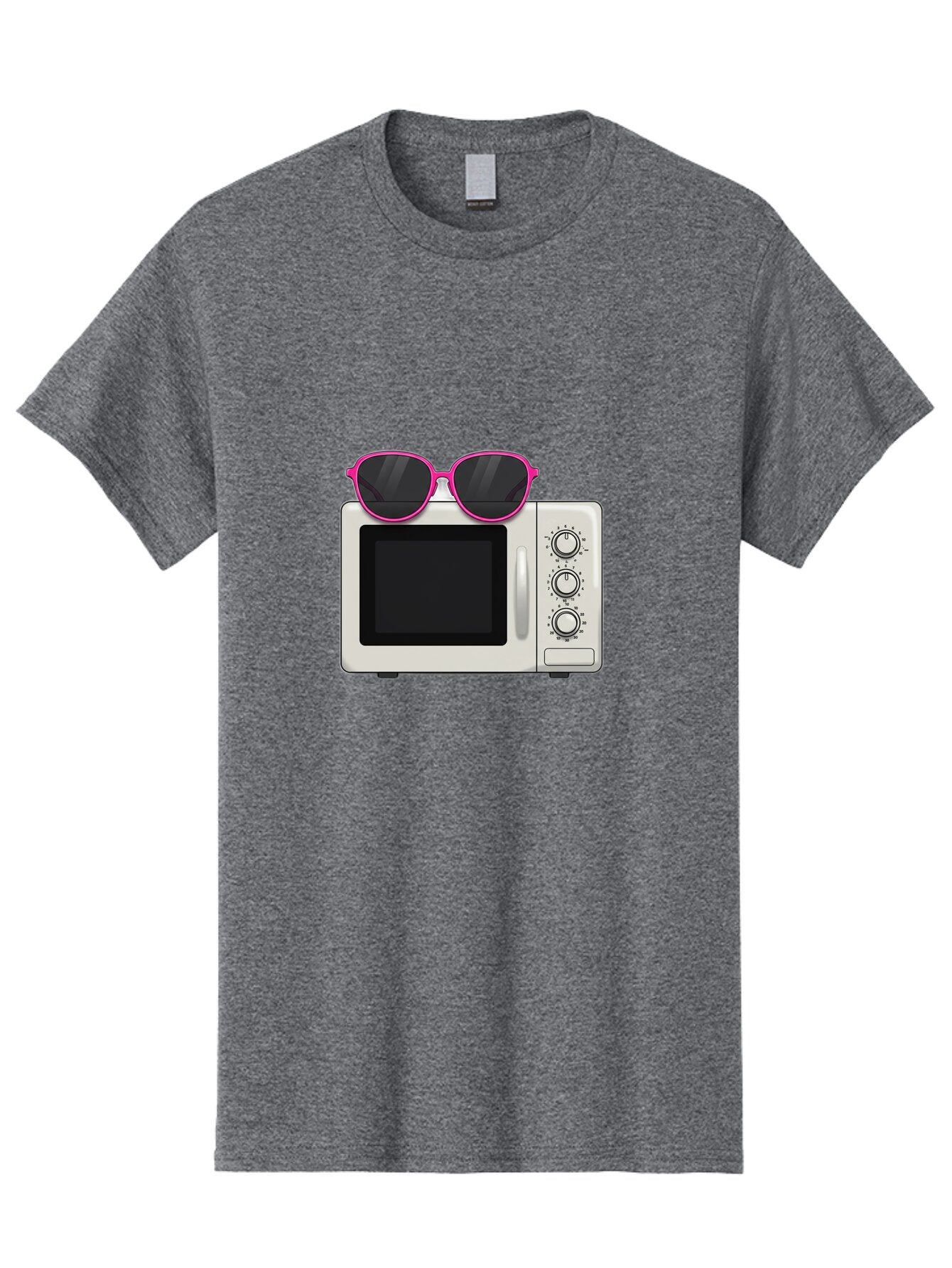 Microwave-With-Sunglasses Men'S Graphic Tee, 100% Cotton, Comfortable Casual Summer Wear, Machine Washable, Vintage Camera, Old Camera, Antique Camera, Black Camera, Classic Photography, Photography Equipment, Nostalgic Device, Film Camera, Bar162 5